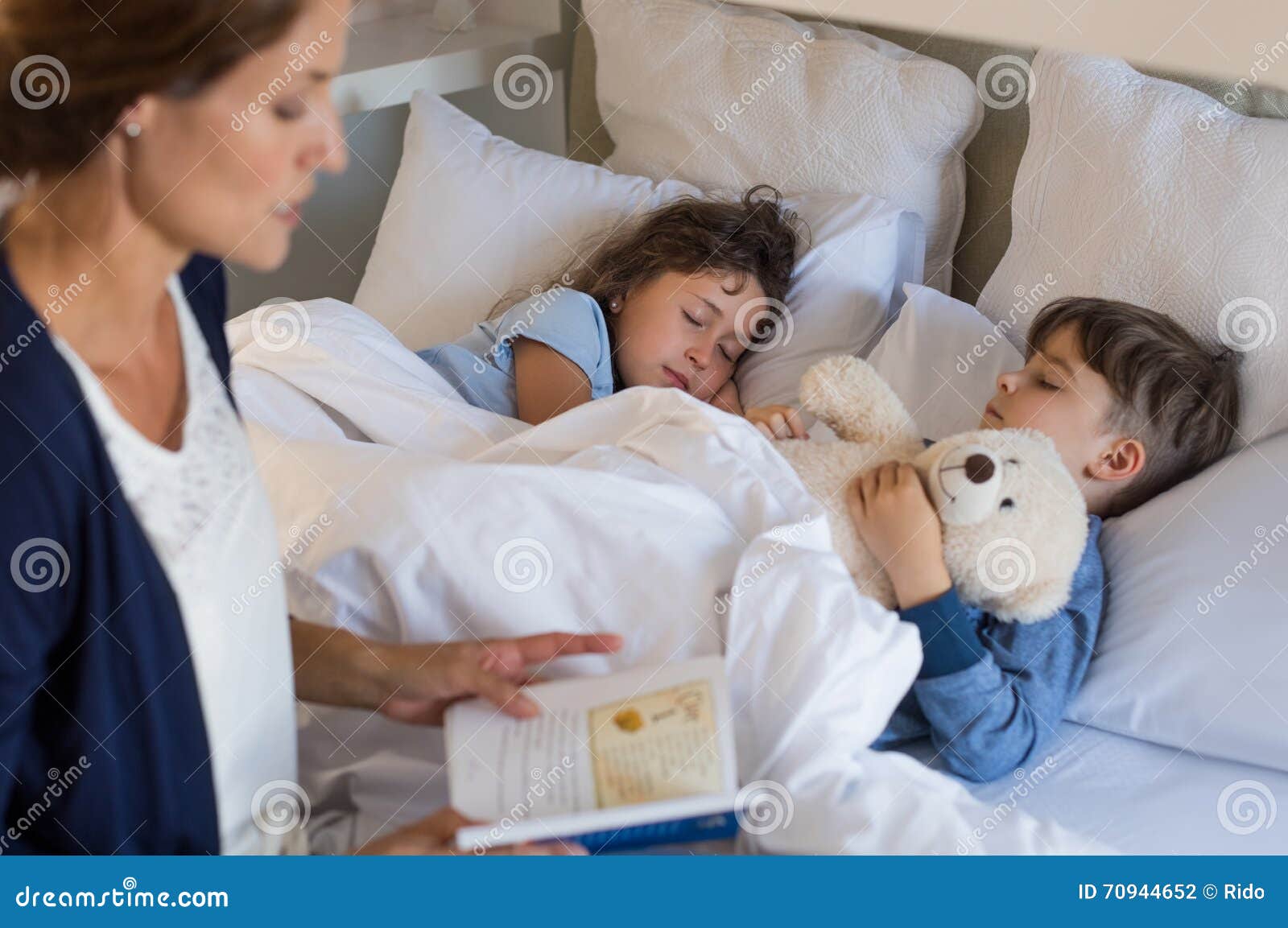 Children sleeping stock photo