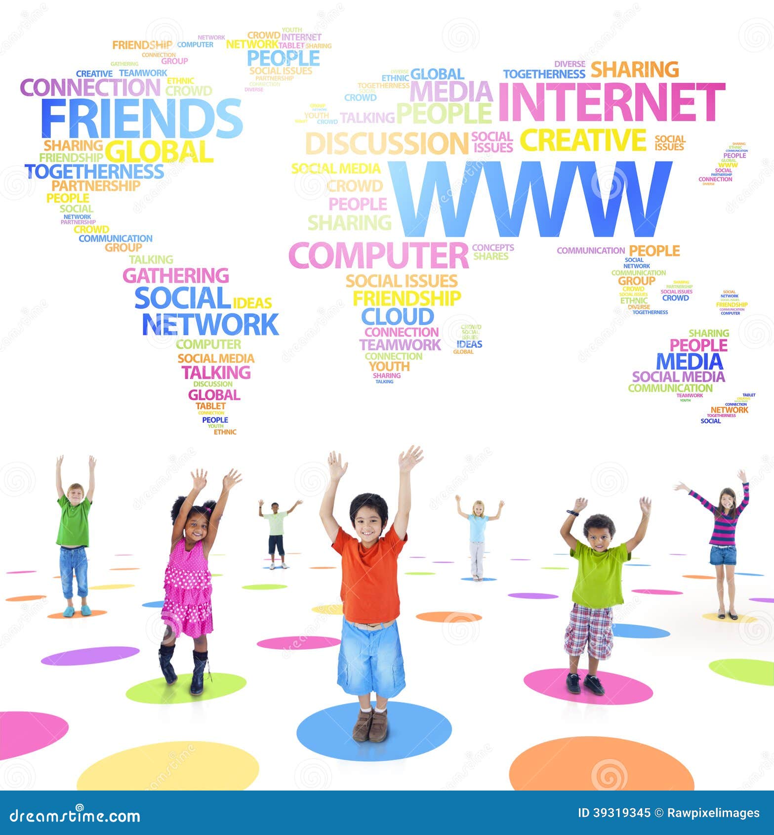 Children and Social Networking Themed Stock Image Image of american