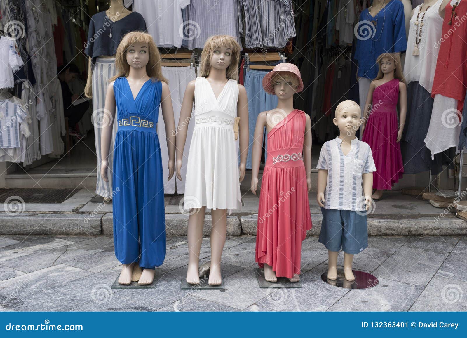Children Store Dummies on the Street Stock Image Image of street