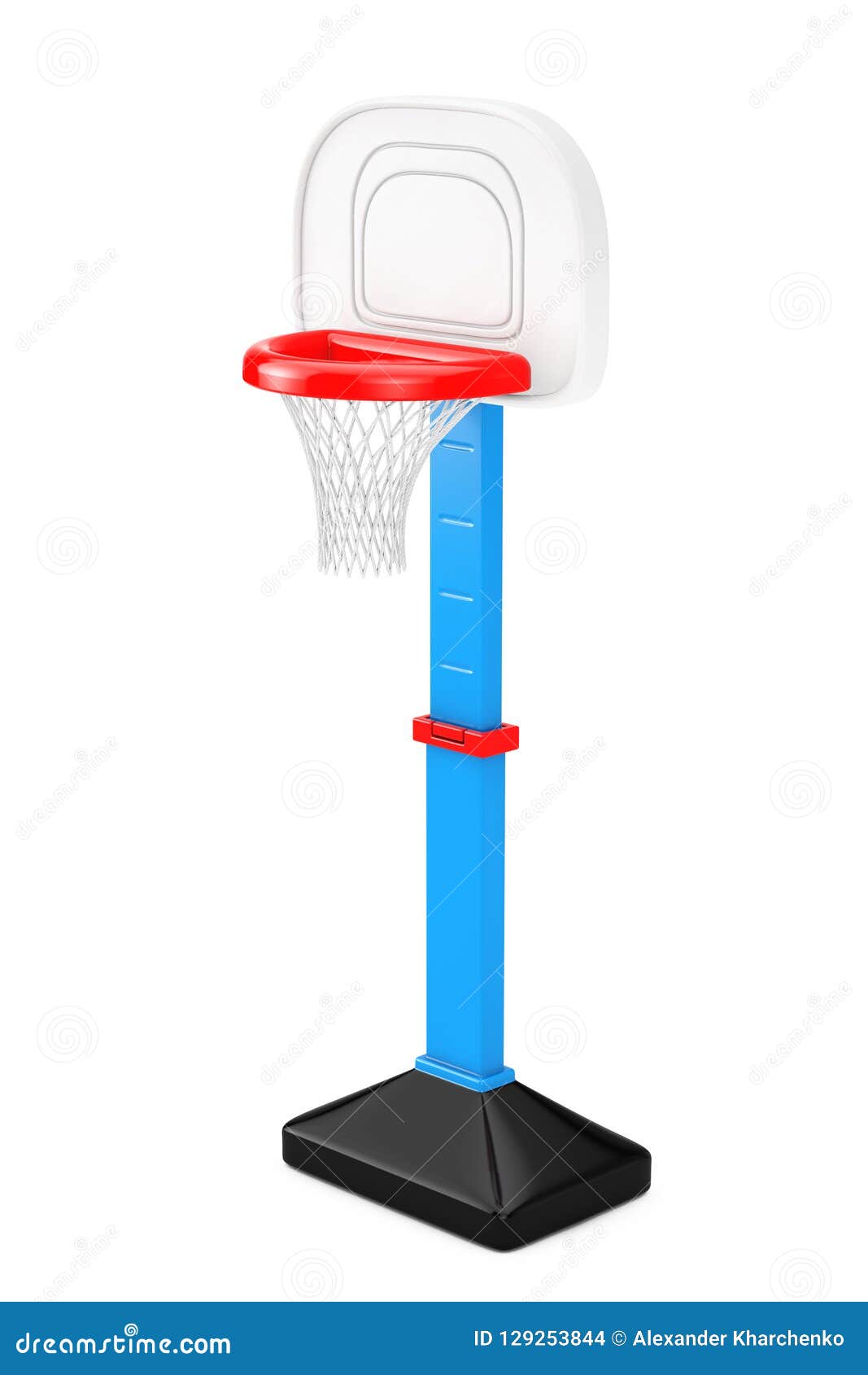 Children Toy Basketball Ring with Net. 3d Rendering Stock Illustration