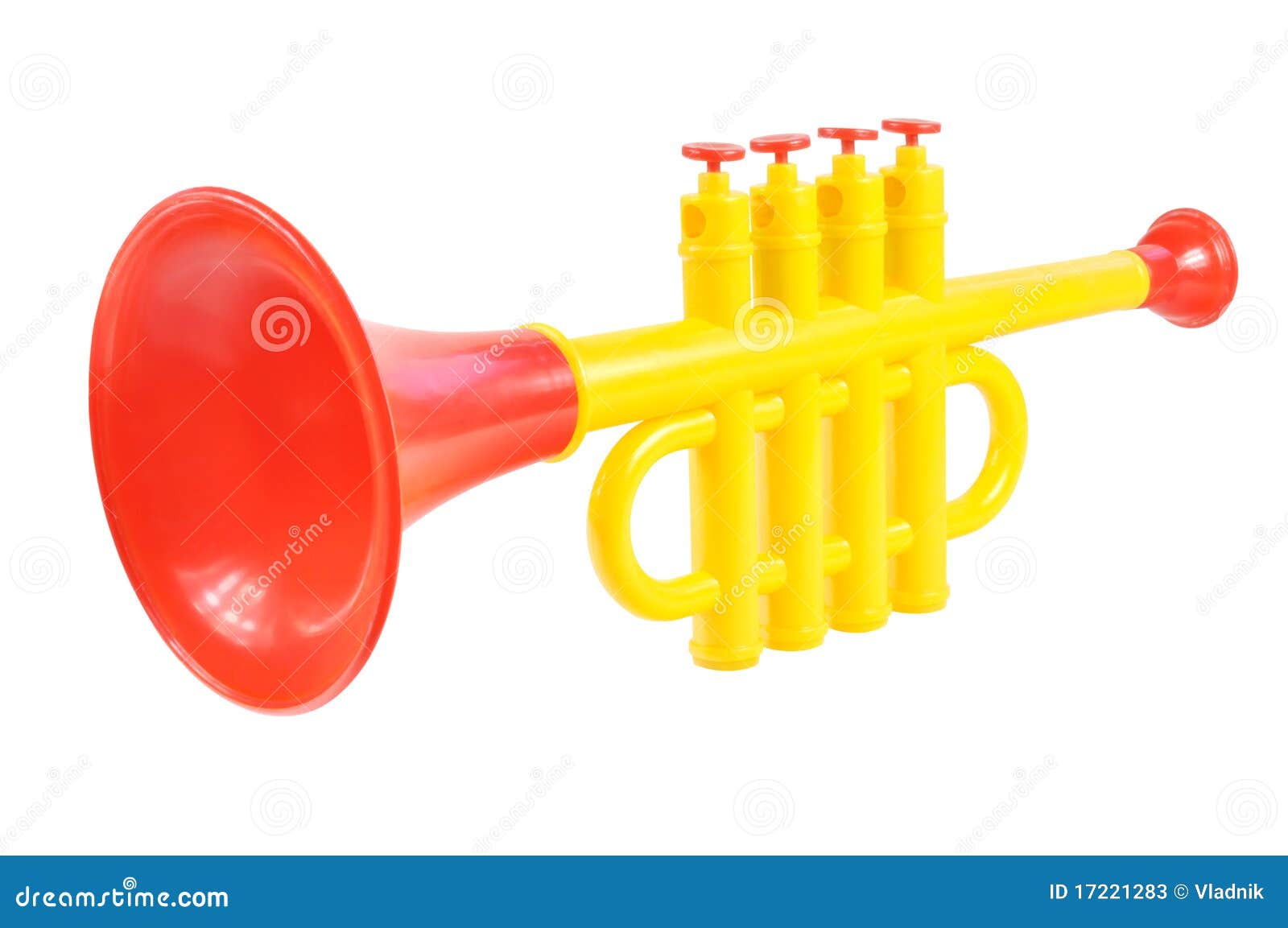 Children Trumpet Made of Colored Plastic Stock Image Image of