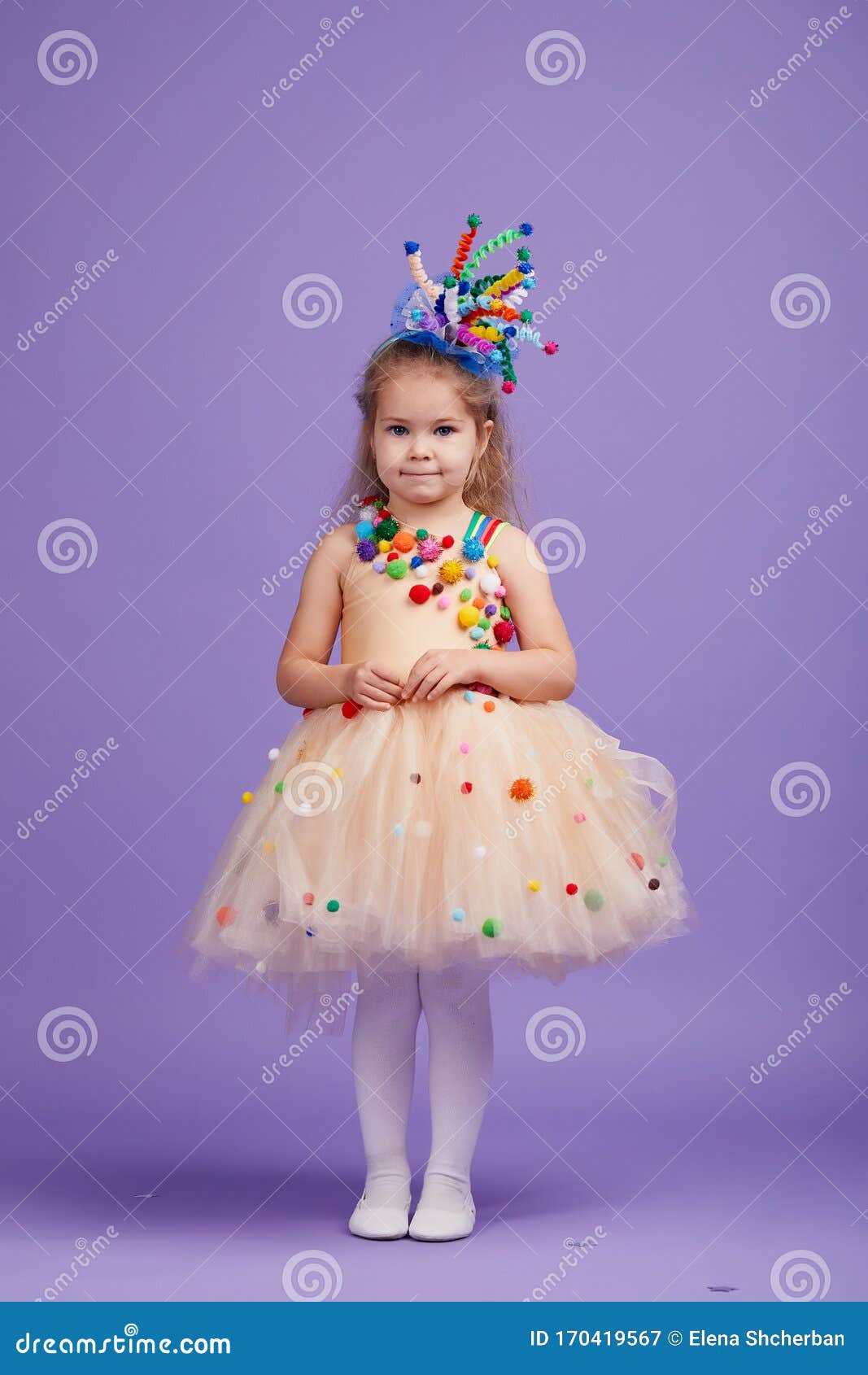 Childrens Birthday Party, Masquerade. Little Happy Toddler Child Girl in a  Puffy Tutu Fancy Dress Stock Image - Image of little, happiness: 170419567