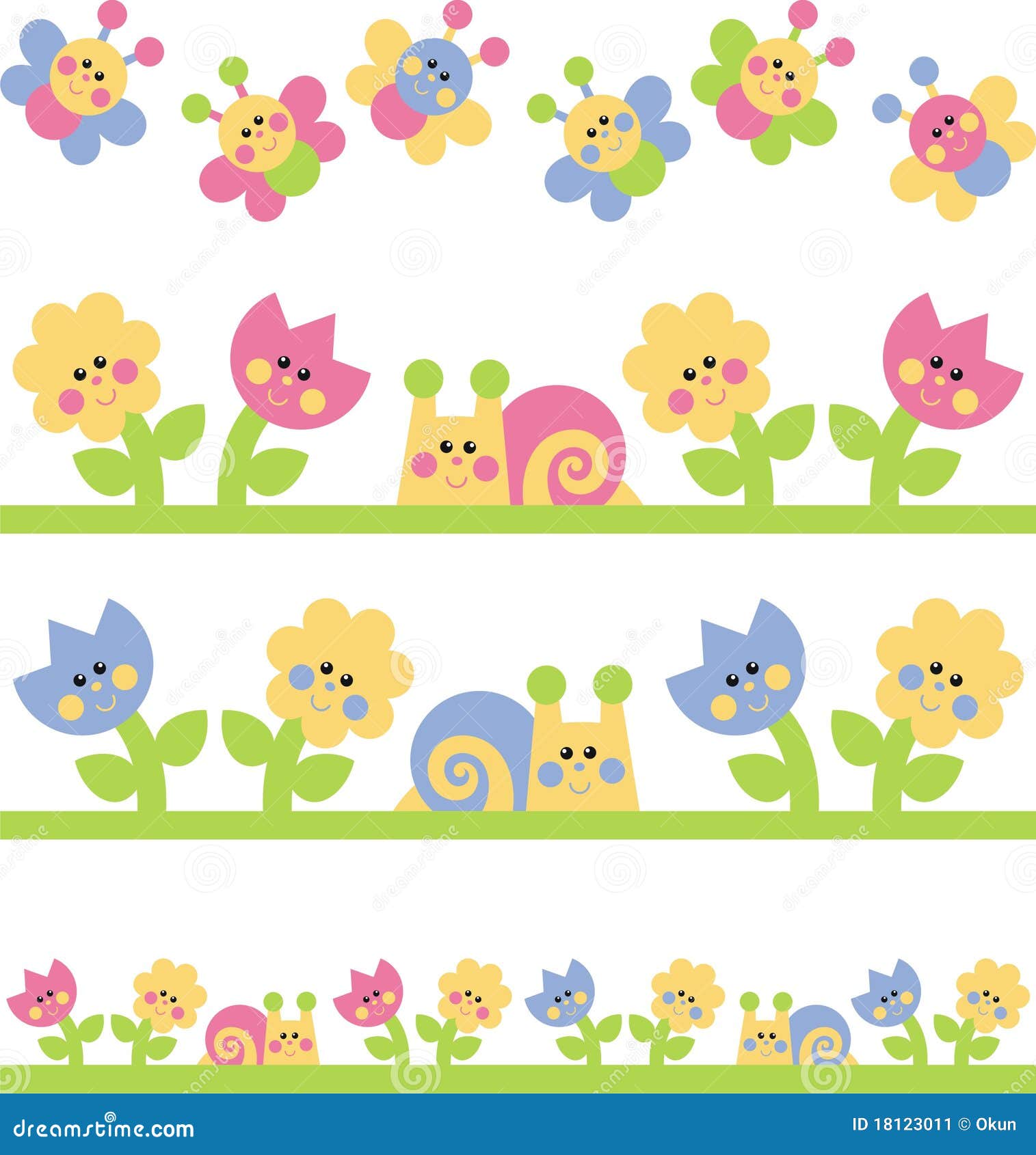 Childrens borders stock vector. Illustration of cheerful 18123011