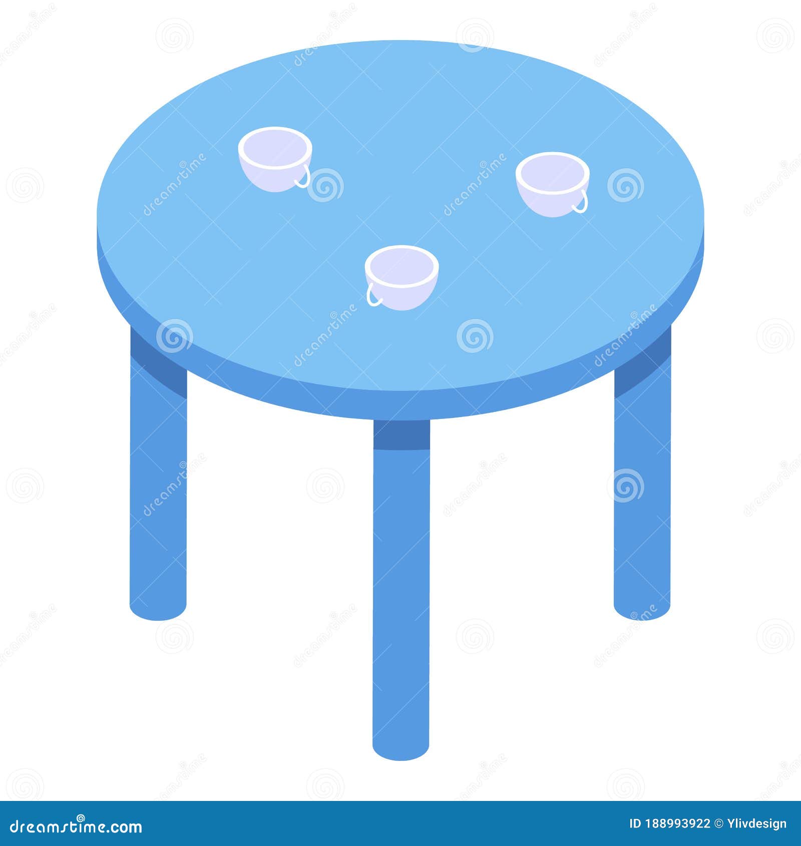 white round children's table