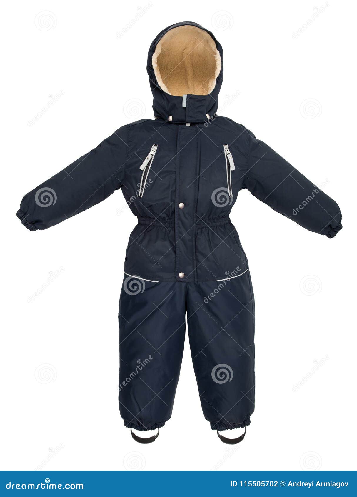 Childrens snowsuit fall stock photo. Image of winter 115505702