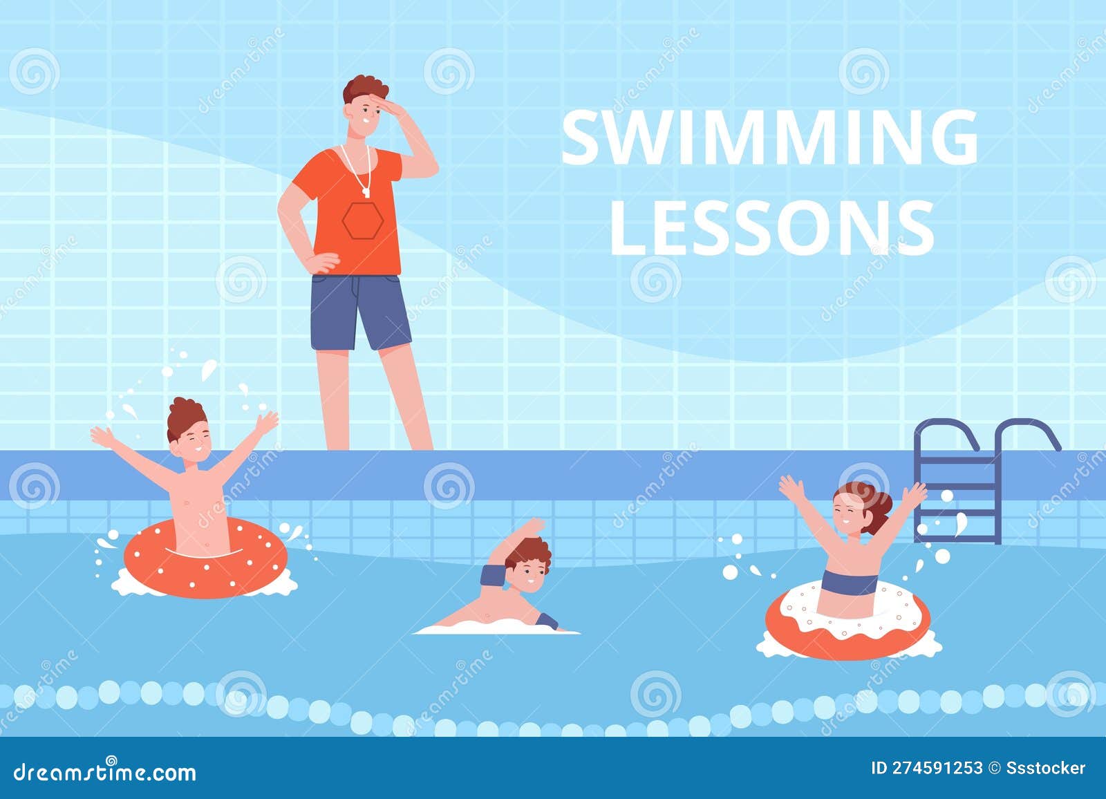 Learn How To Swim For Beginners Infographic Vector Illustration ...