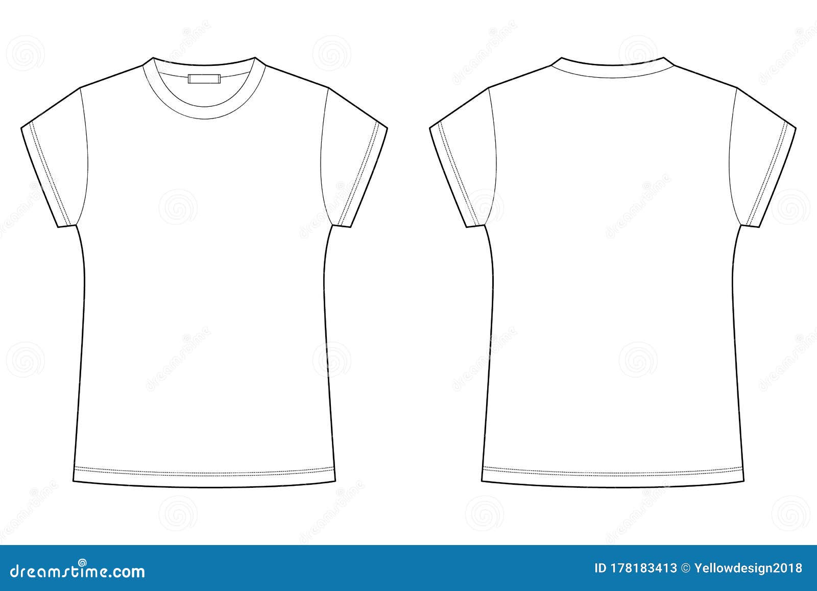 Childrens T-shirt Blank Template Vector Illustration Isolated on White ...