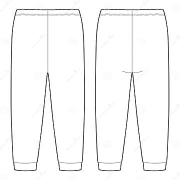 Childrens Technical Sketch Pants. KIds Home Wear Trousers Design ...