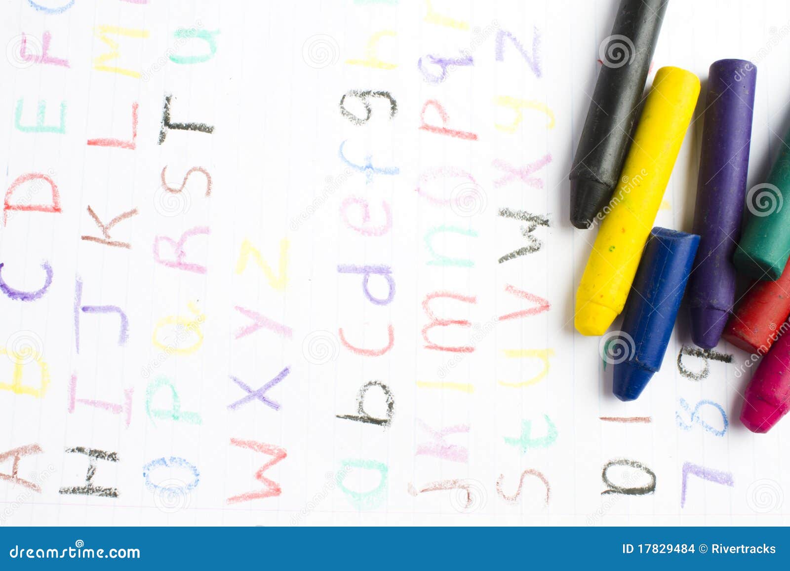Childrens Writing With Wax Crayons Stock Photo - Image of school, crayola: 178294841300 x 957