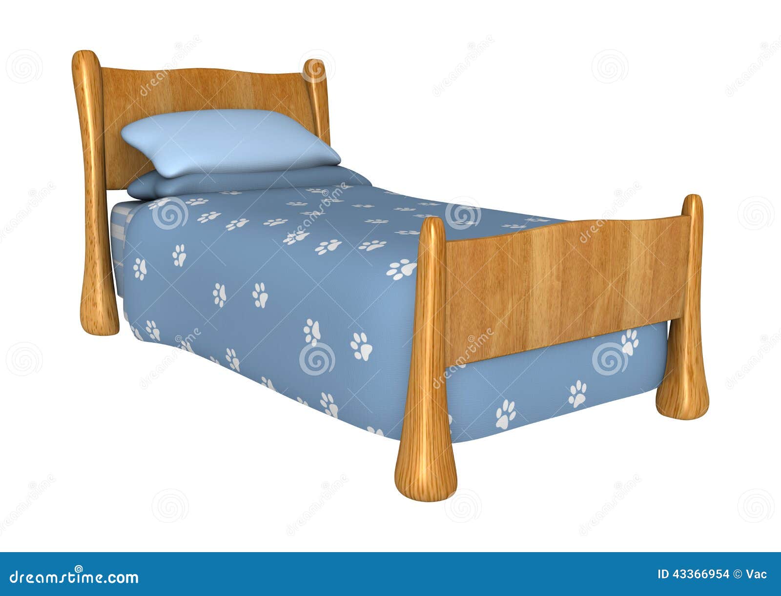 Childs Bed stock illustration. Image of childrens, white 