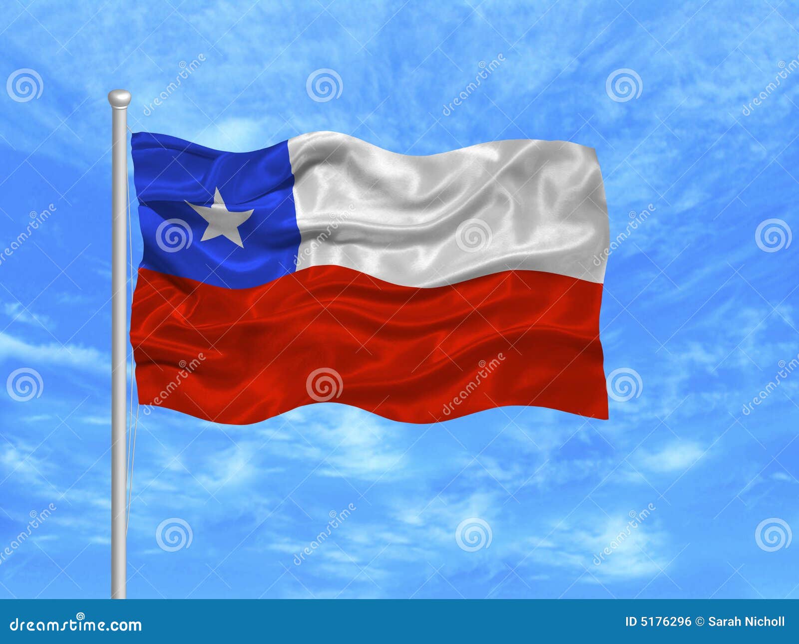 Chile Flag 1 Royalty Free Stock Image Image 5176296