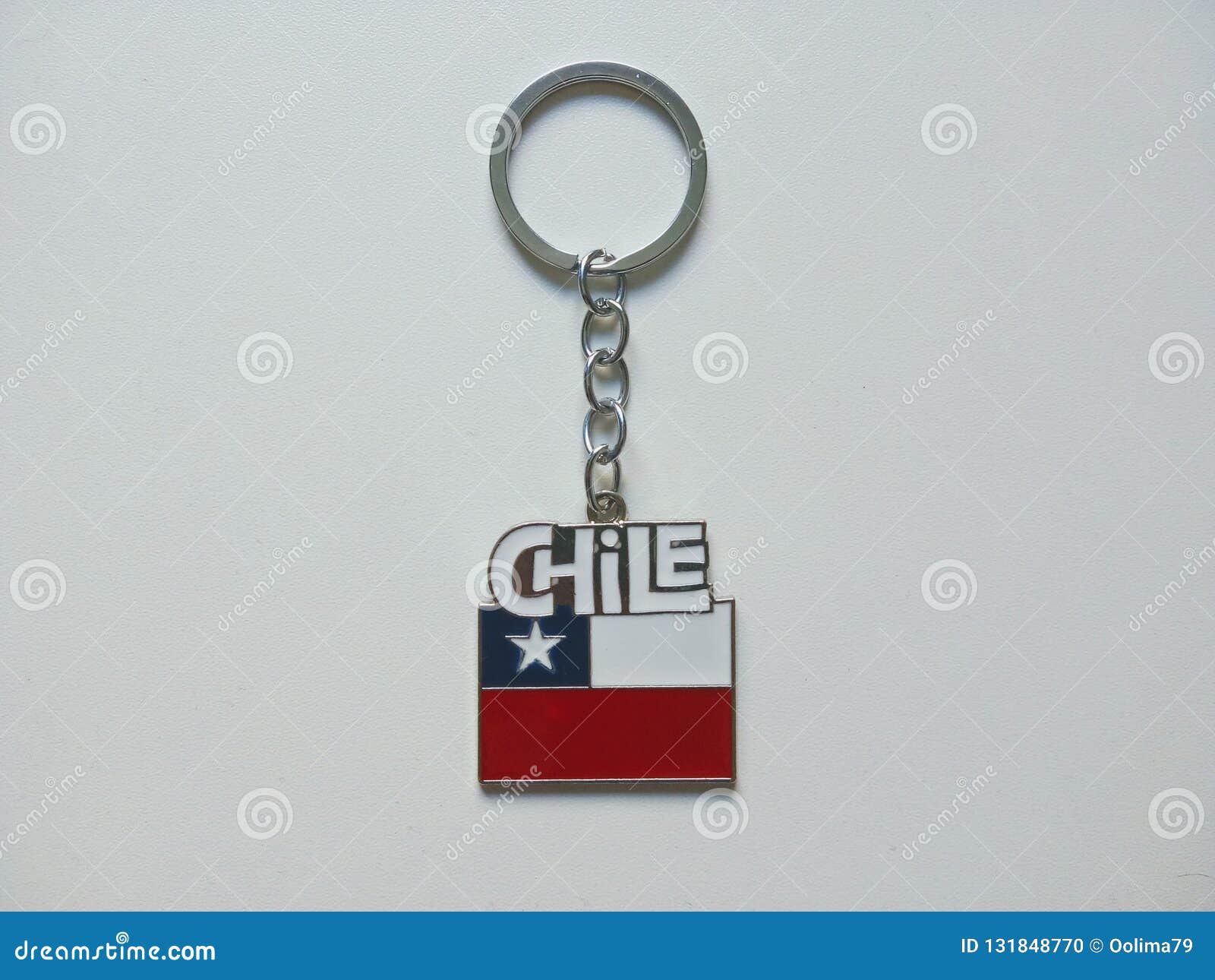 Chile Flag Keyring 