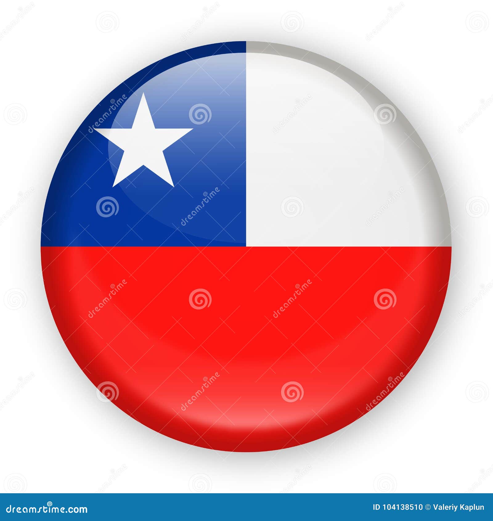 Chile Flag Vector Round Icon Stock Illustration Illustration of icon