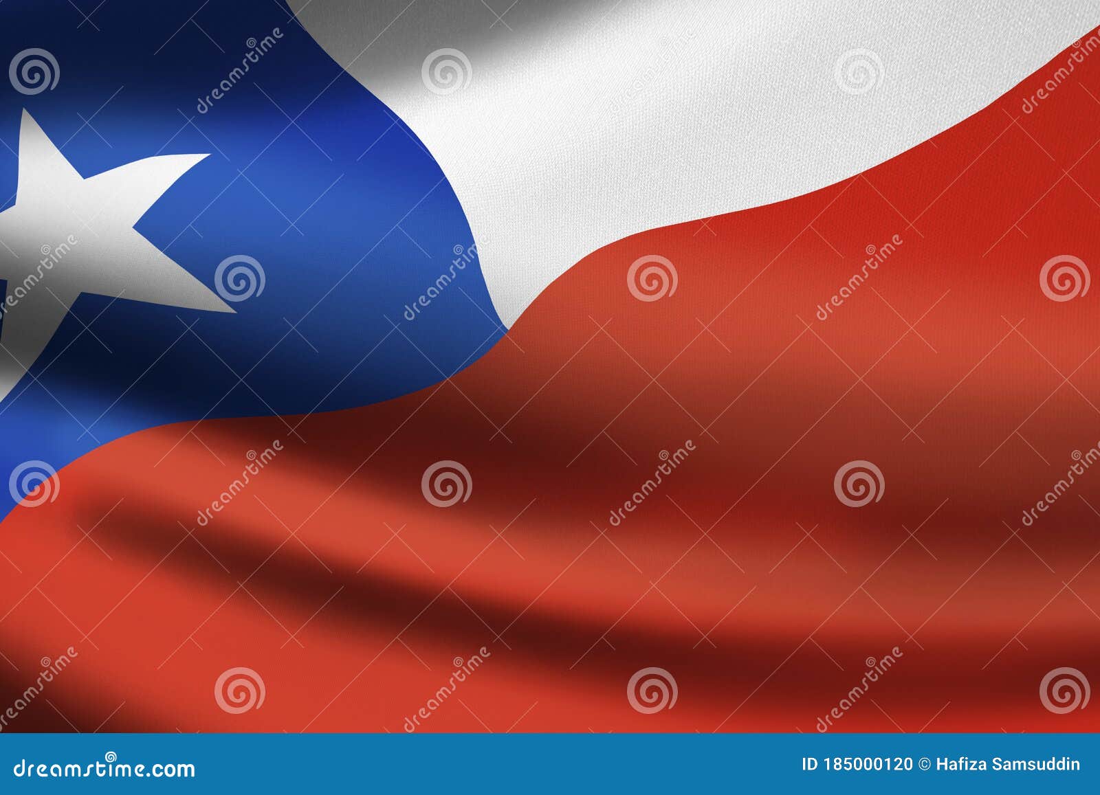 Chile flag waving stock illustration. Illustration of front 185000120