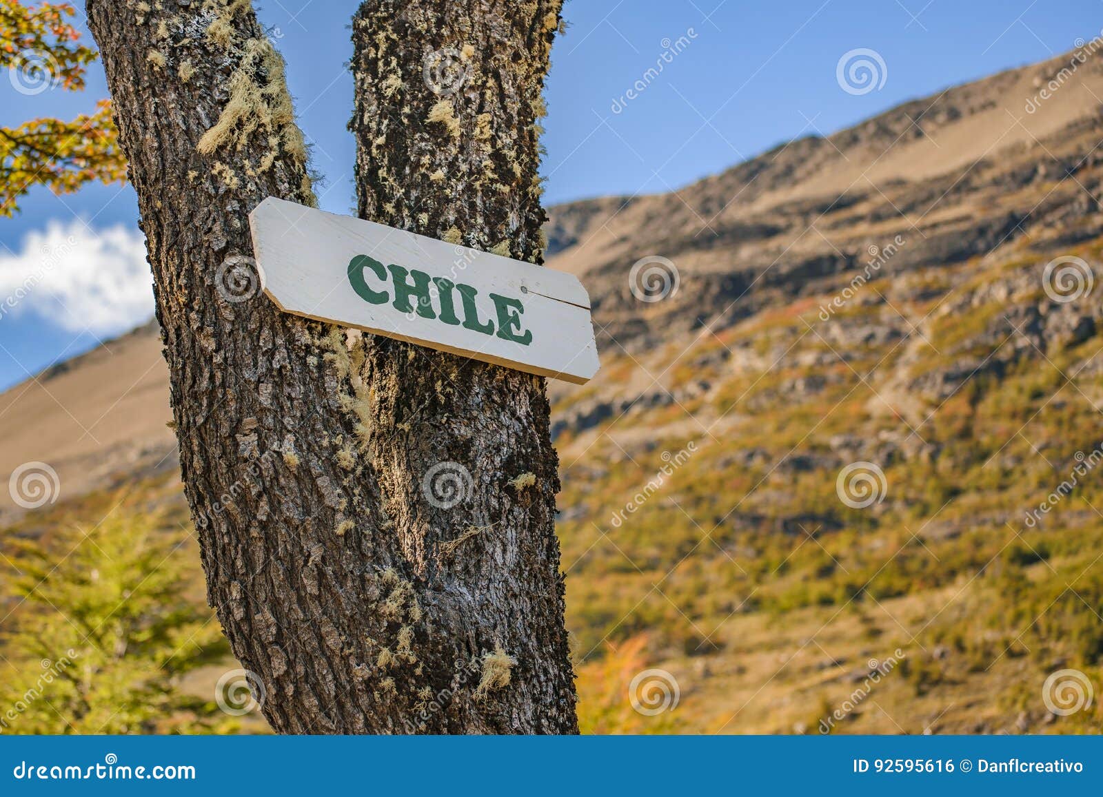 chile letter banner at patagonia