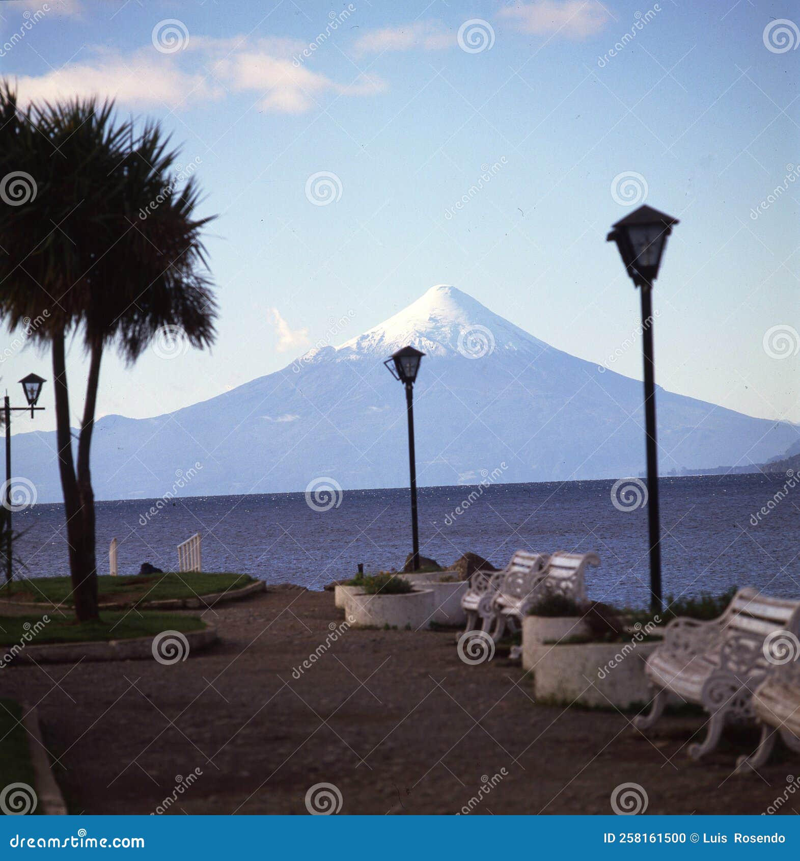 chile. view, of volcano osorno frutillar panoramic viux
