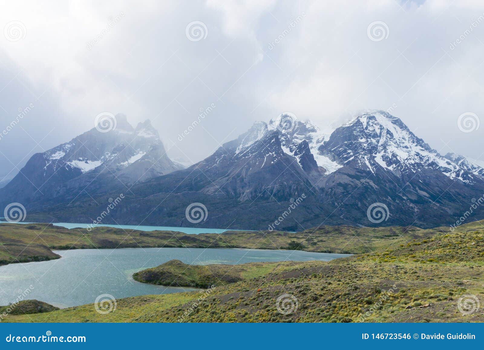 Chilean Patagonia Landscape Torres Del Paine National Park Stock Photo