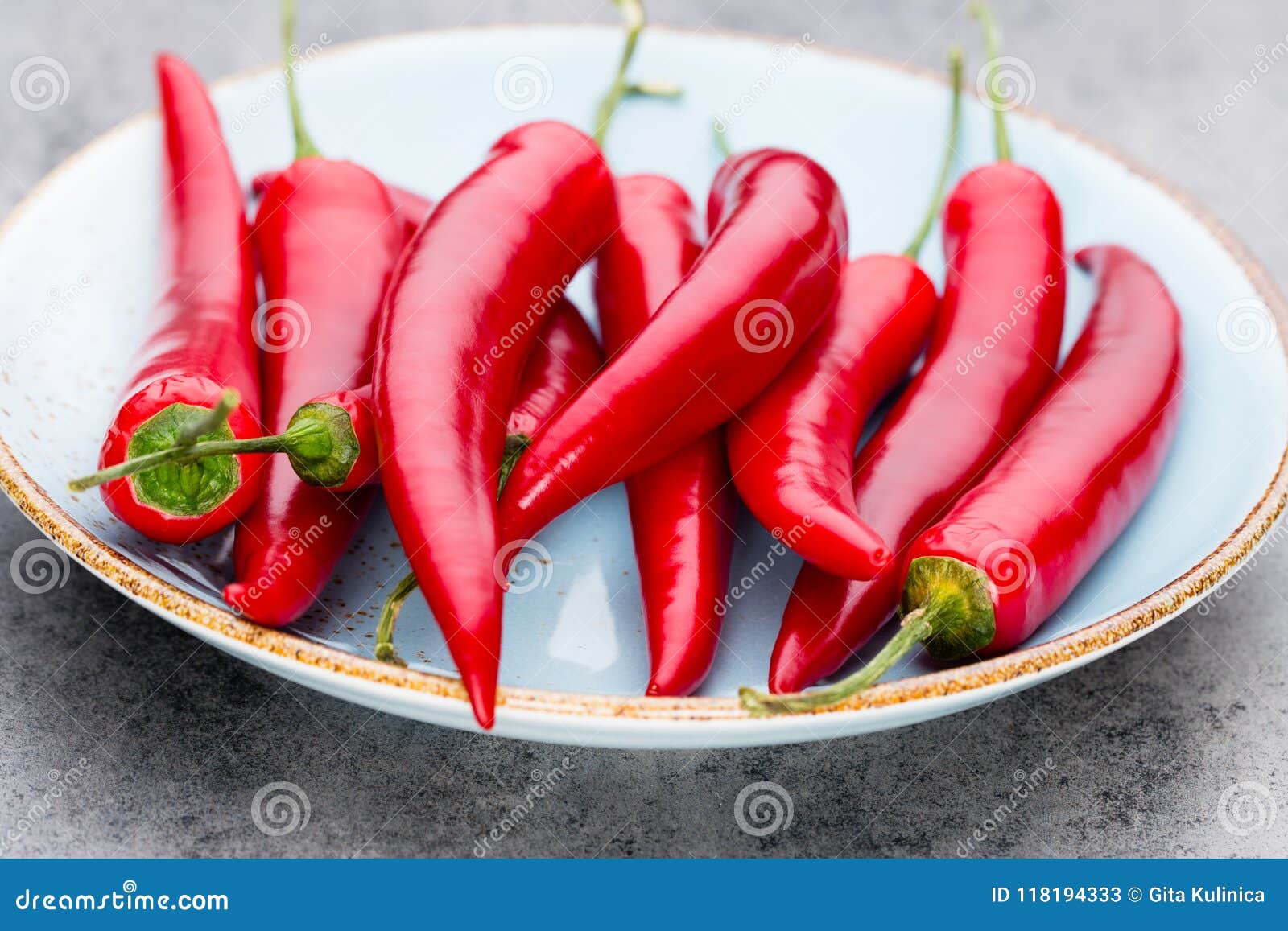 Chili Cayenne Pepper on Grey Background. Stock Image Image of spicy