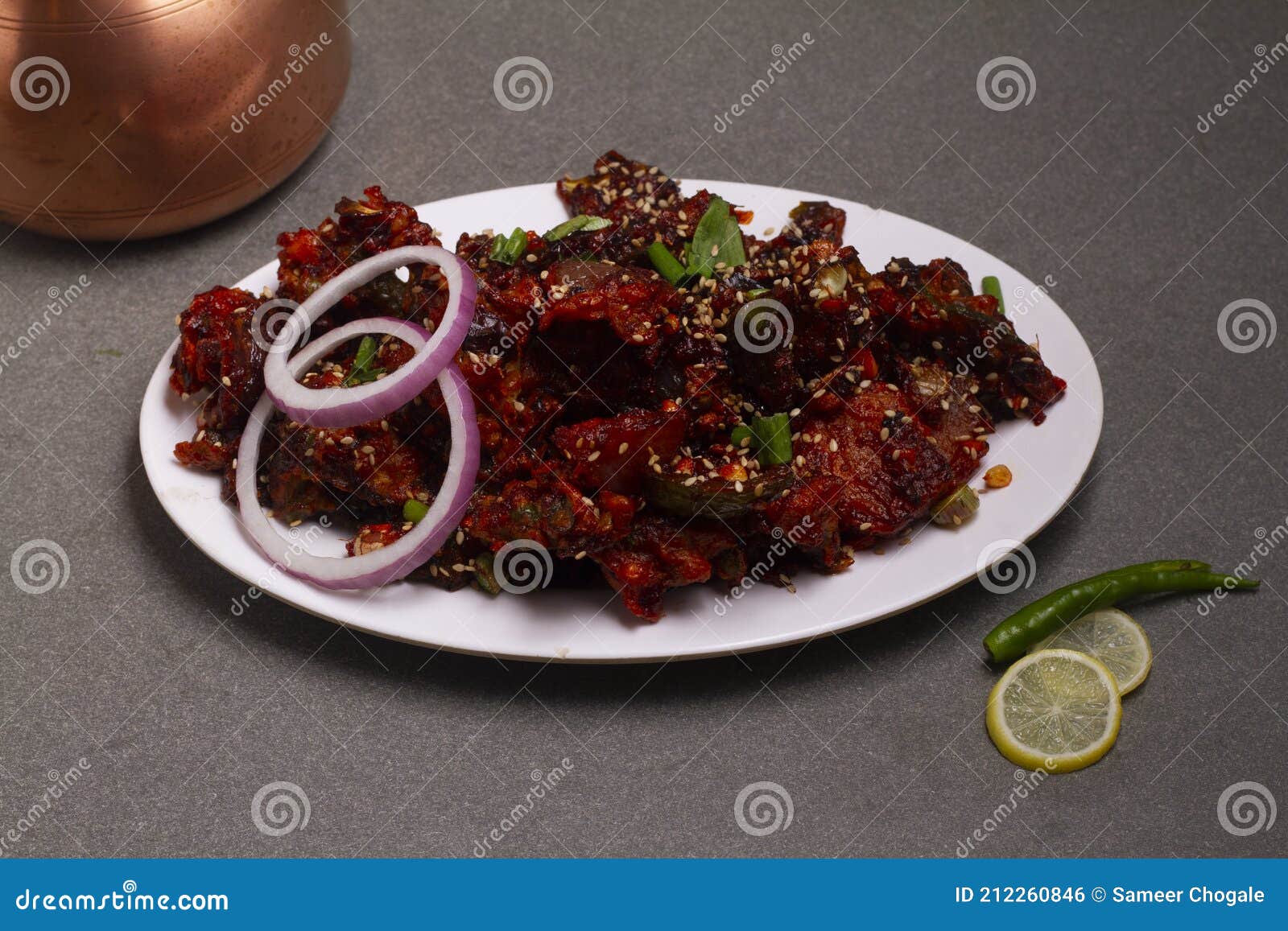 chili chicken is a sweet, tangy and slightly sour crunchy appetite that is prepared with chicken, bell peppers, garlic, chili