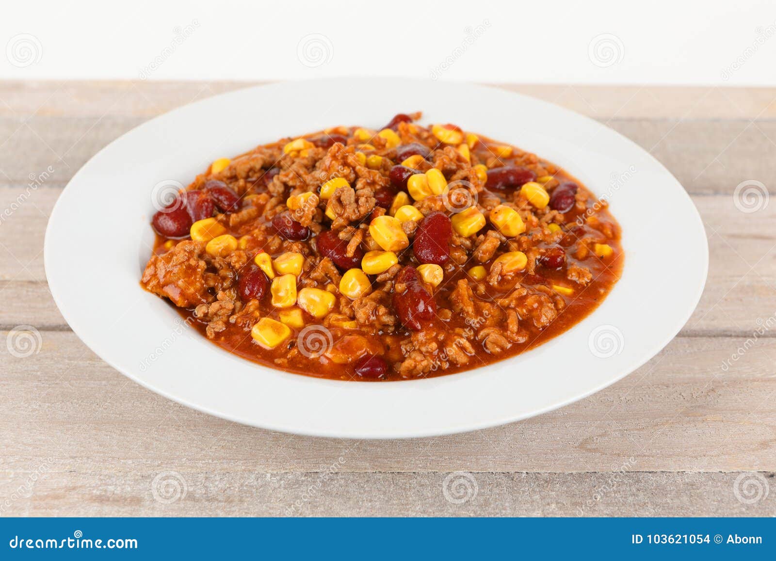 Chili Con Carne with Beans and Corn Stock Photo Image of dish, food