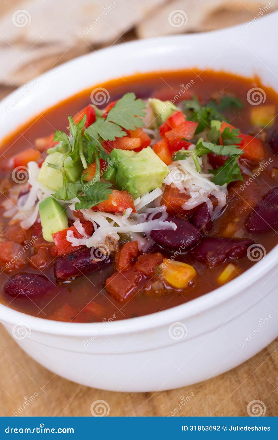 Chili con carne bowl stock photo. Image of state, stew 31863692