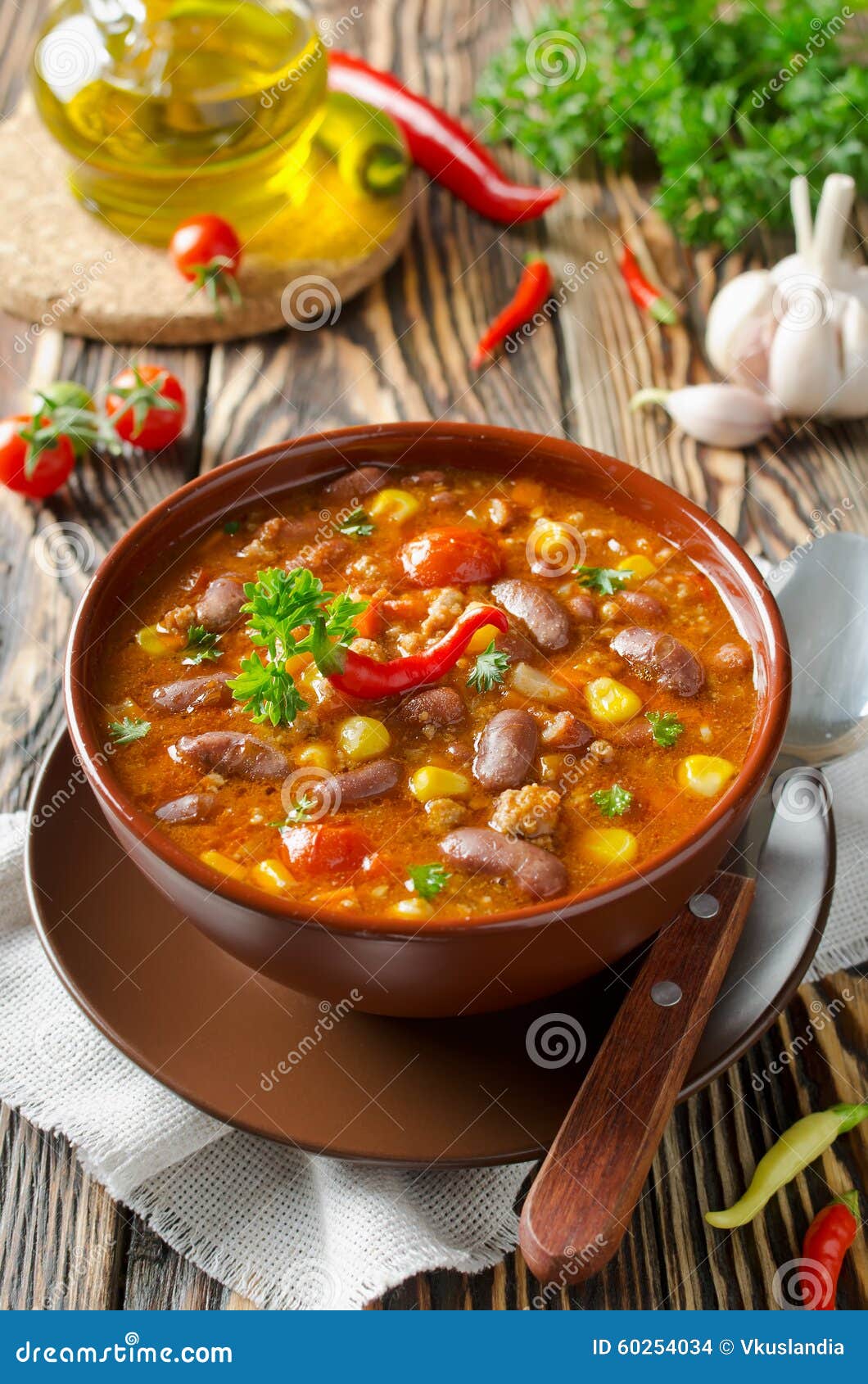 Chili Con Carne stock photo. Image of hearty, onion, chilli 60254034