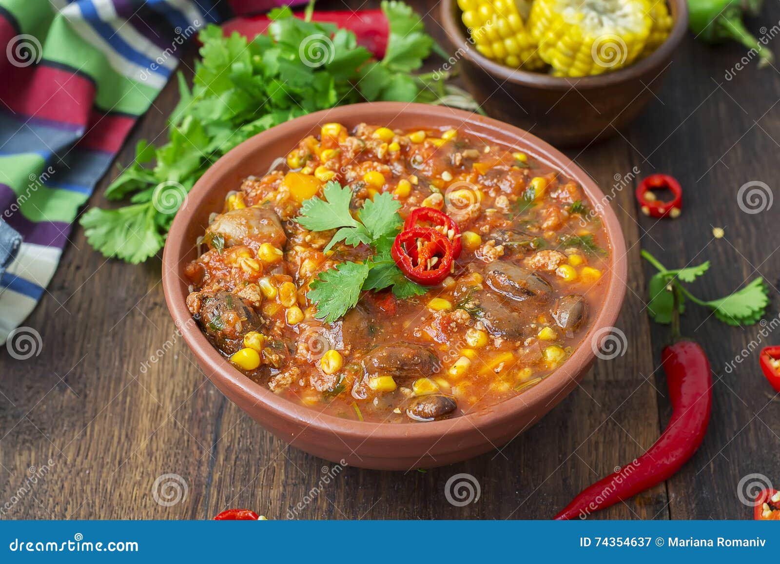 Chili Con Carne. Traditional Mexican Dish Stock Image Image of dish