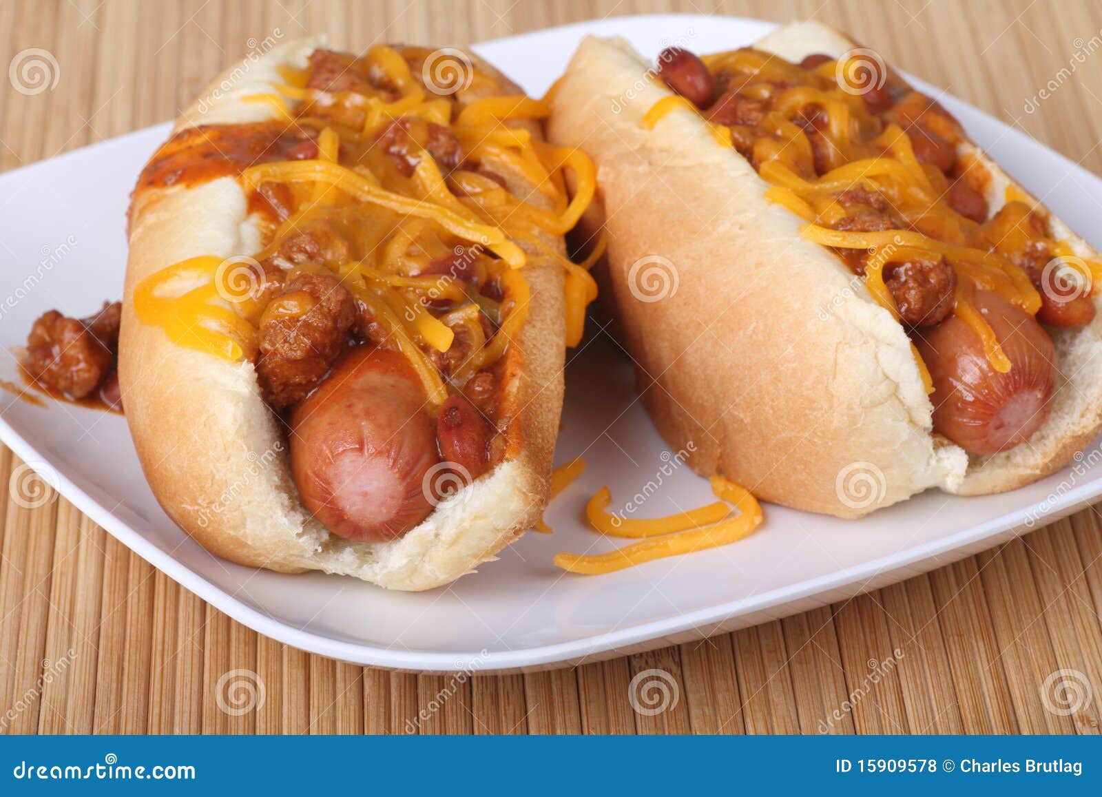 Chili Dogs stock photo. Image of cheese, food, messy 15909578