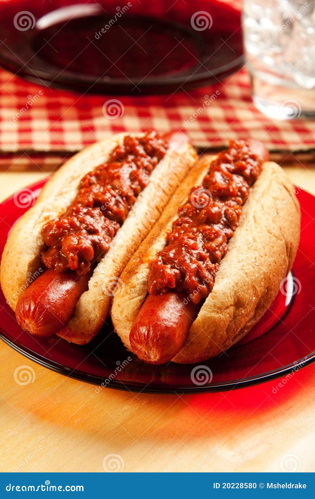 Chili Dogs stock photo. Image of bread, water, meat, food 20228580