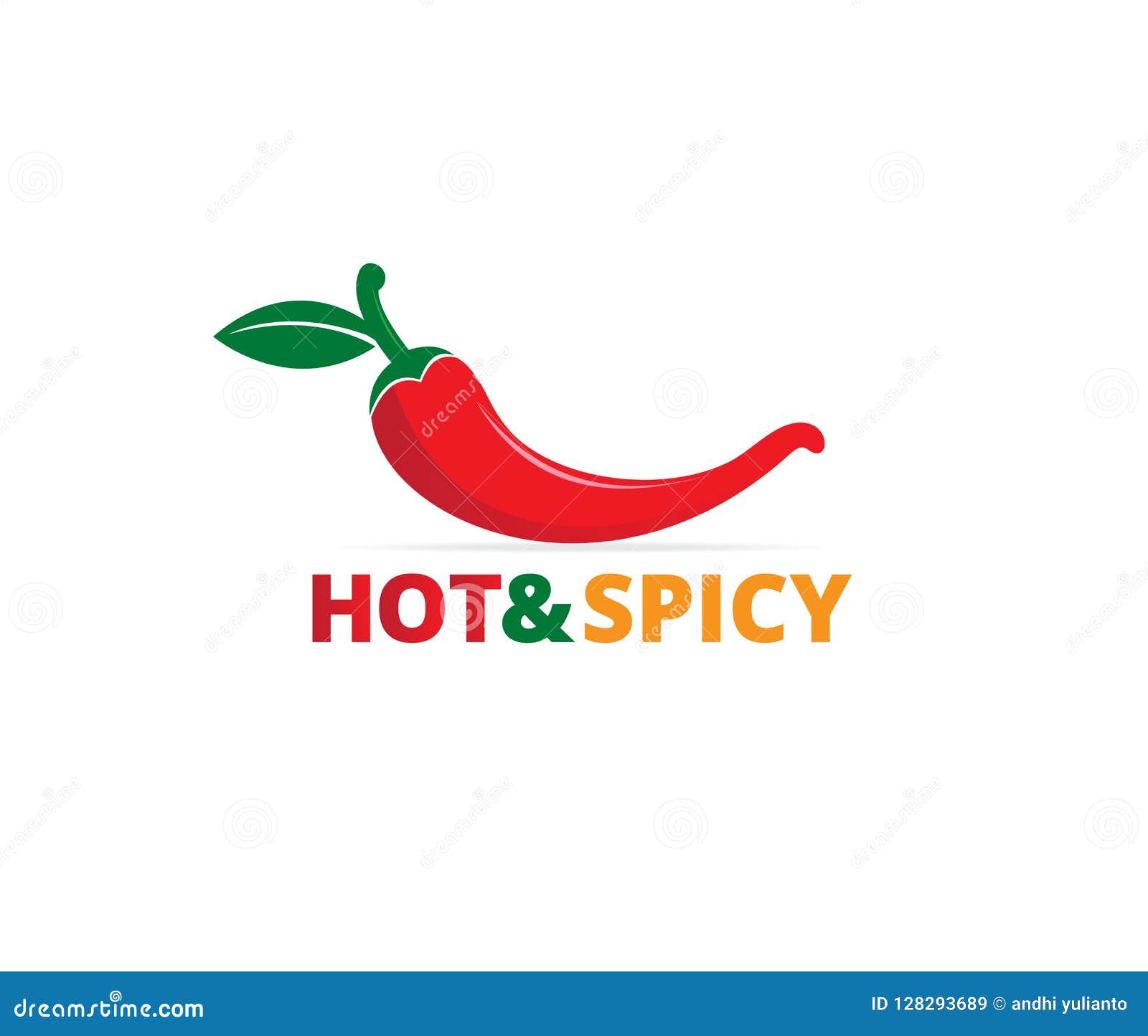 Chili Hot And Spicy Food Vector Logo Design Inspiration Stock