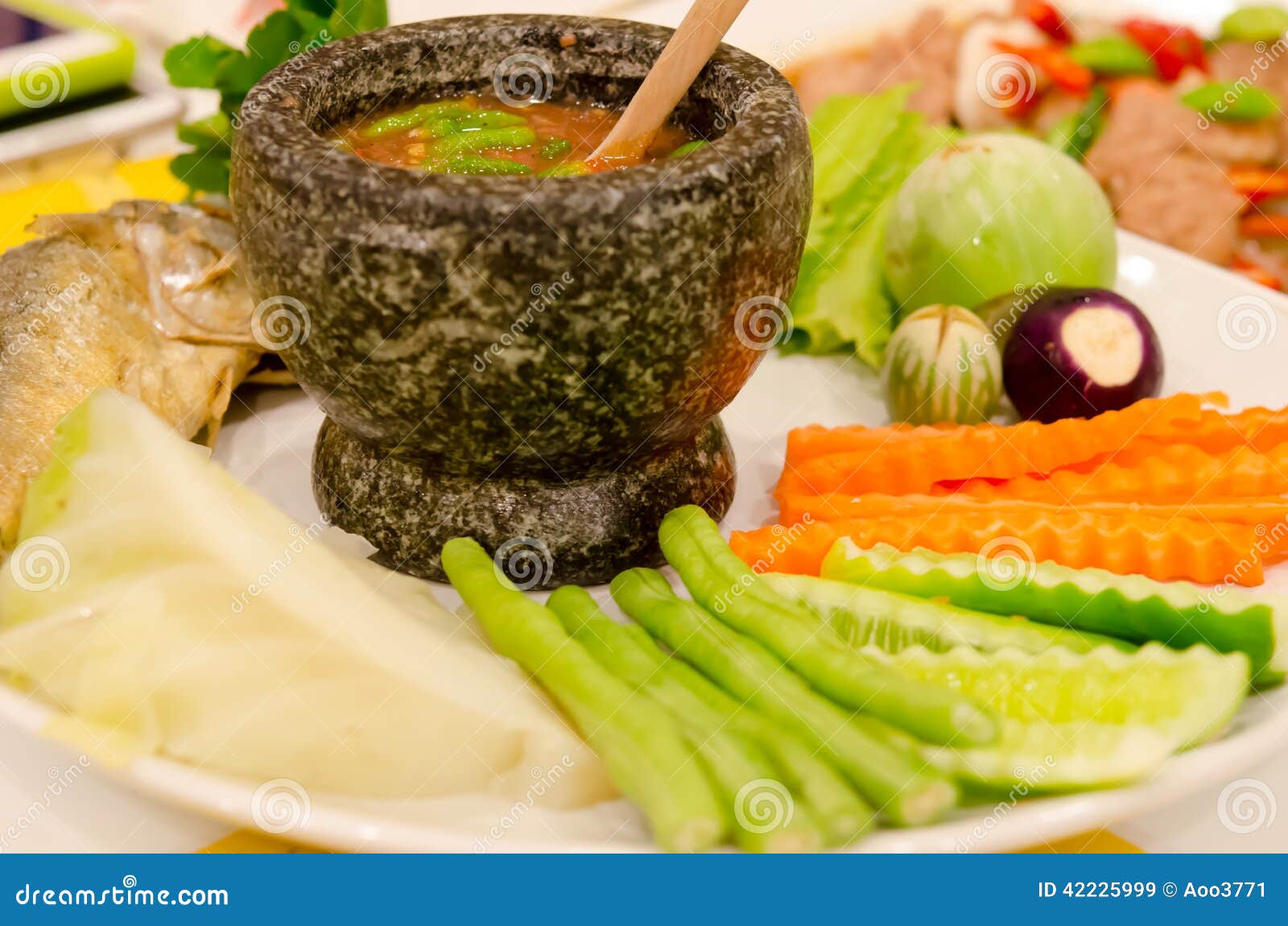 Chili Paste Served with Mackerel Stock Image Image of chili, paste