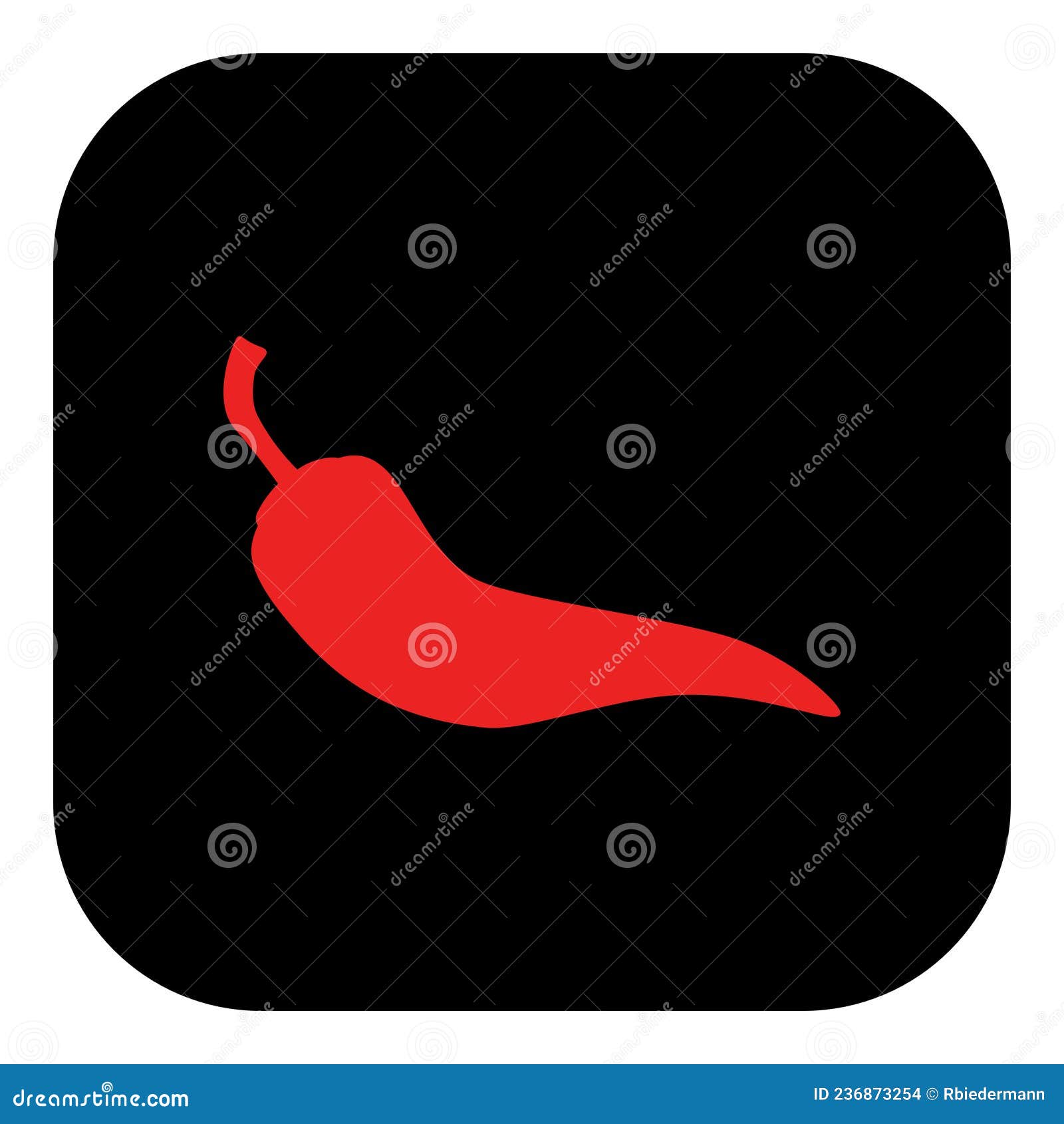 Chili pepper and app icon stock vector. Illustration of rounded 236873254