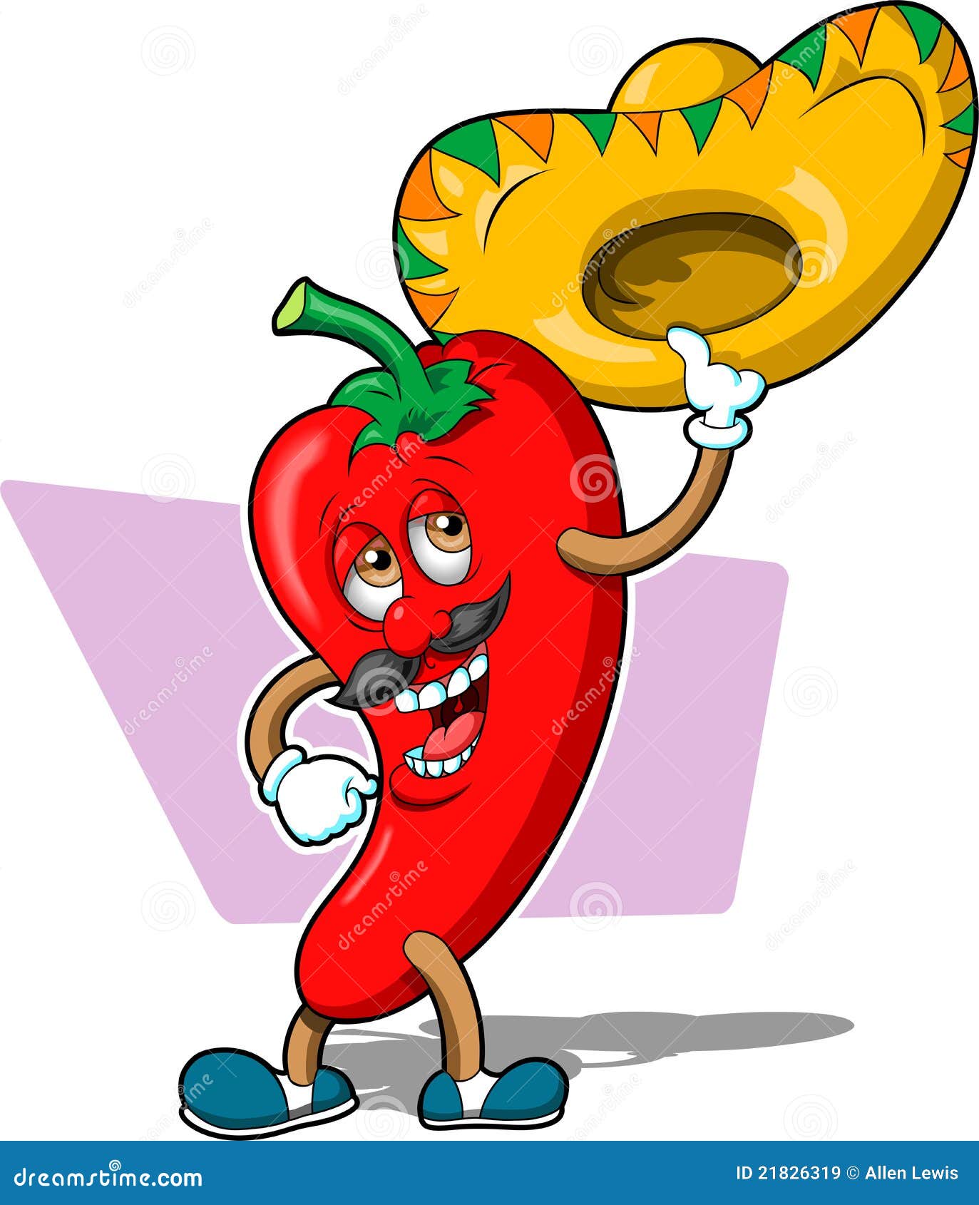 Chili Pepper Guy stock vector. Illustration of taco, humor - 21826319