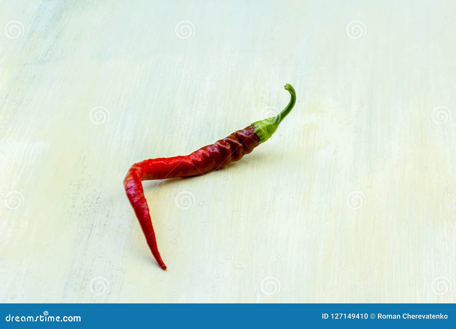 red hot chili pepper on white background