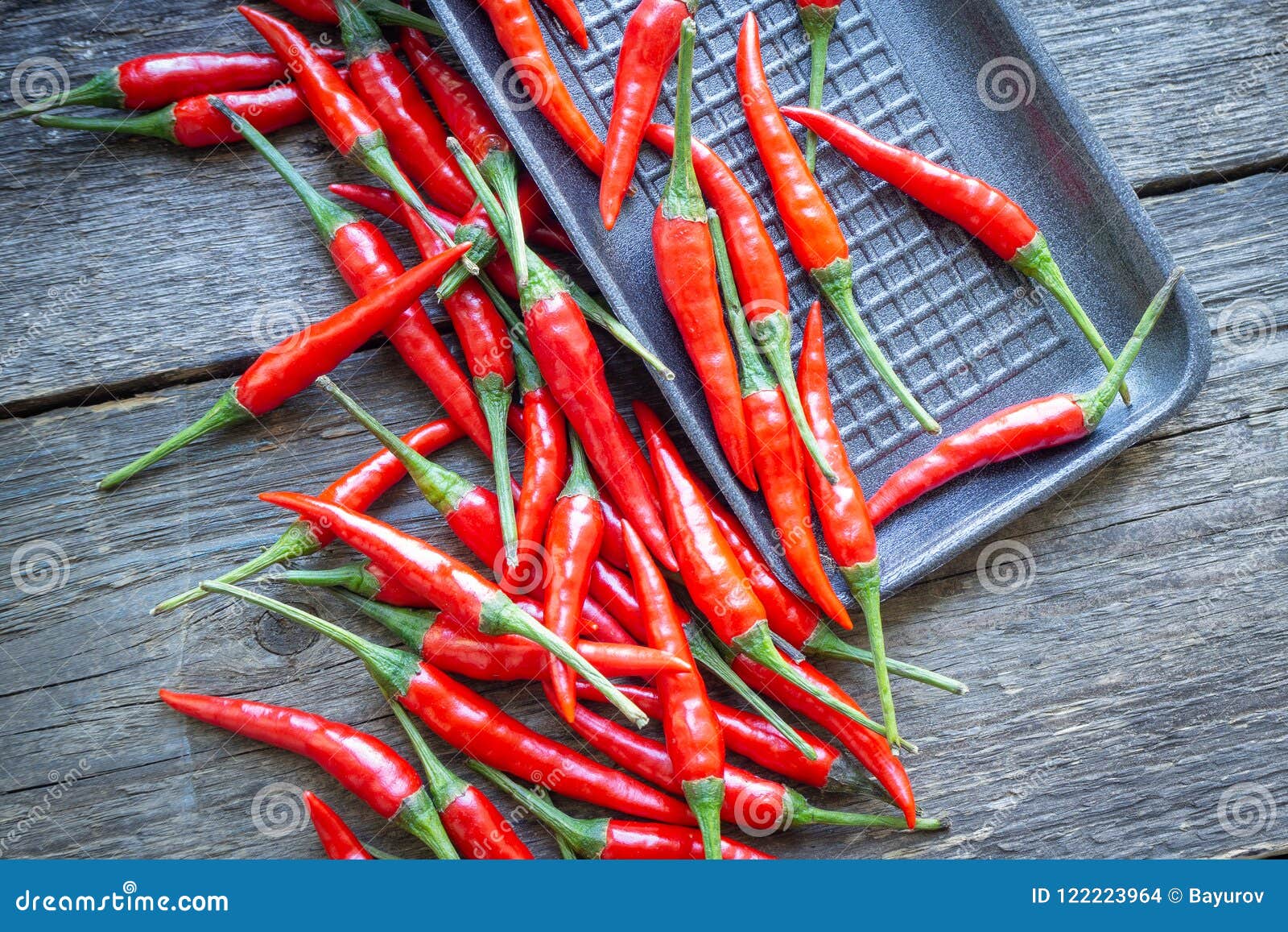 Chili Pepper In Plastic Container Stock Photo Image of peppers, fire