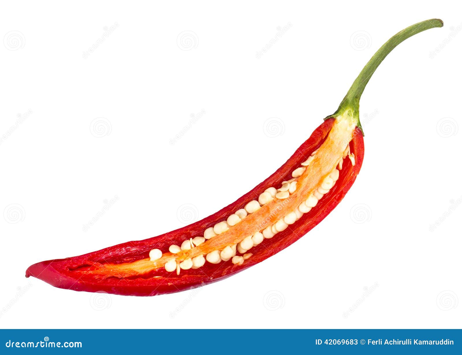 Chili pepper slice stock image. Image of isolated, object 42069683