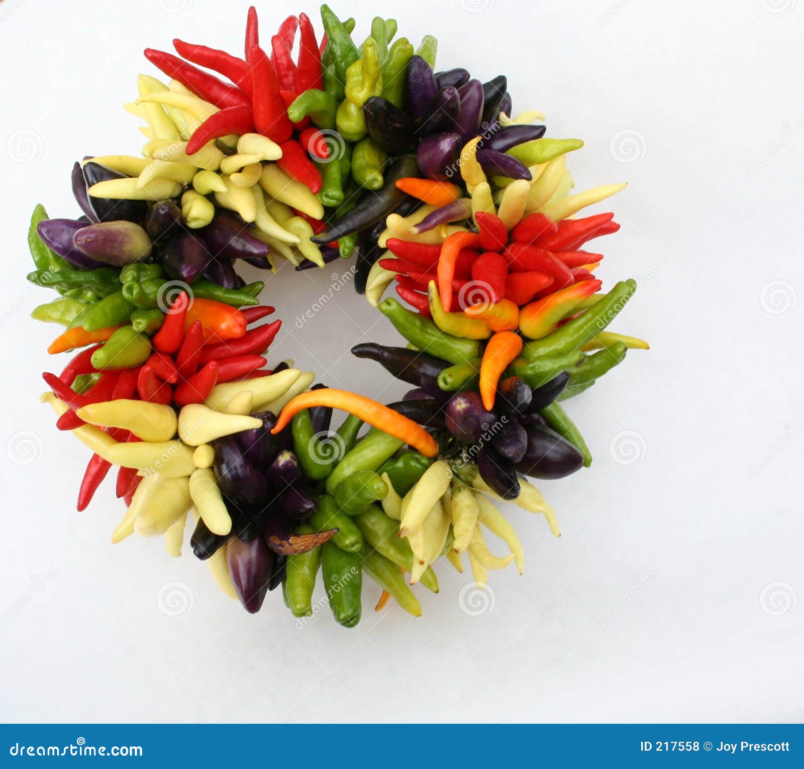 Chili Pepper Wreath stock photo. Image of green, decorative 217558