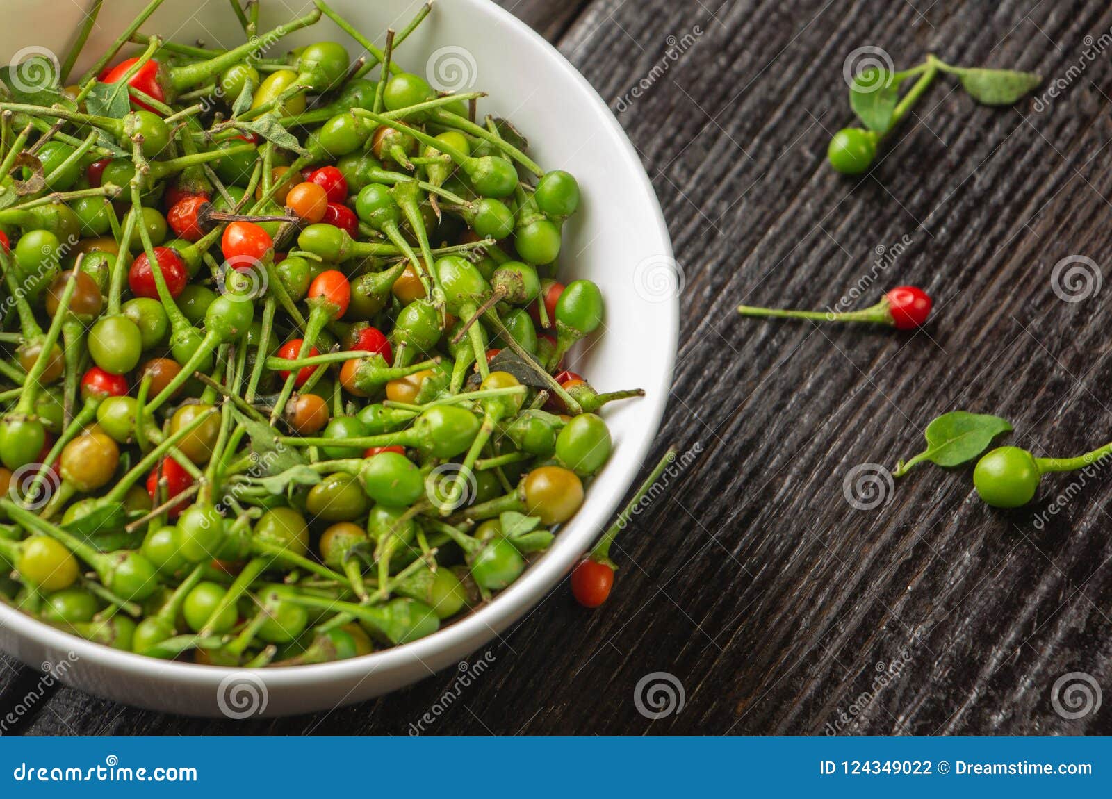 chili piqquin in a plate