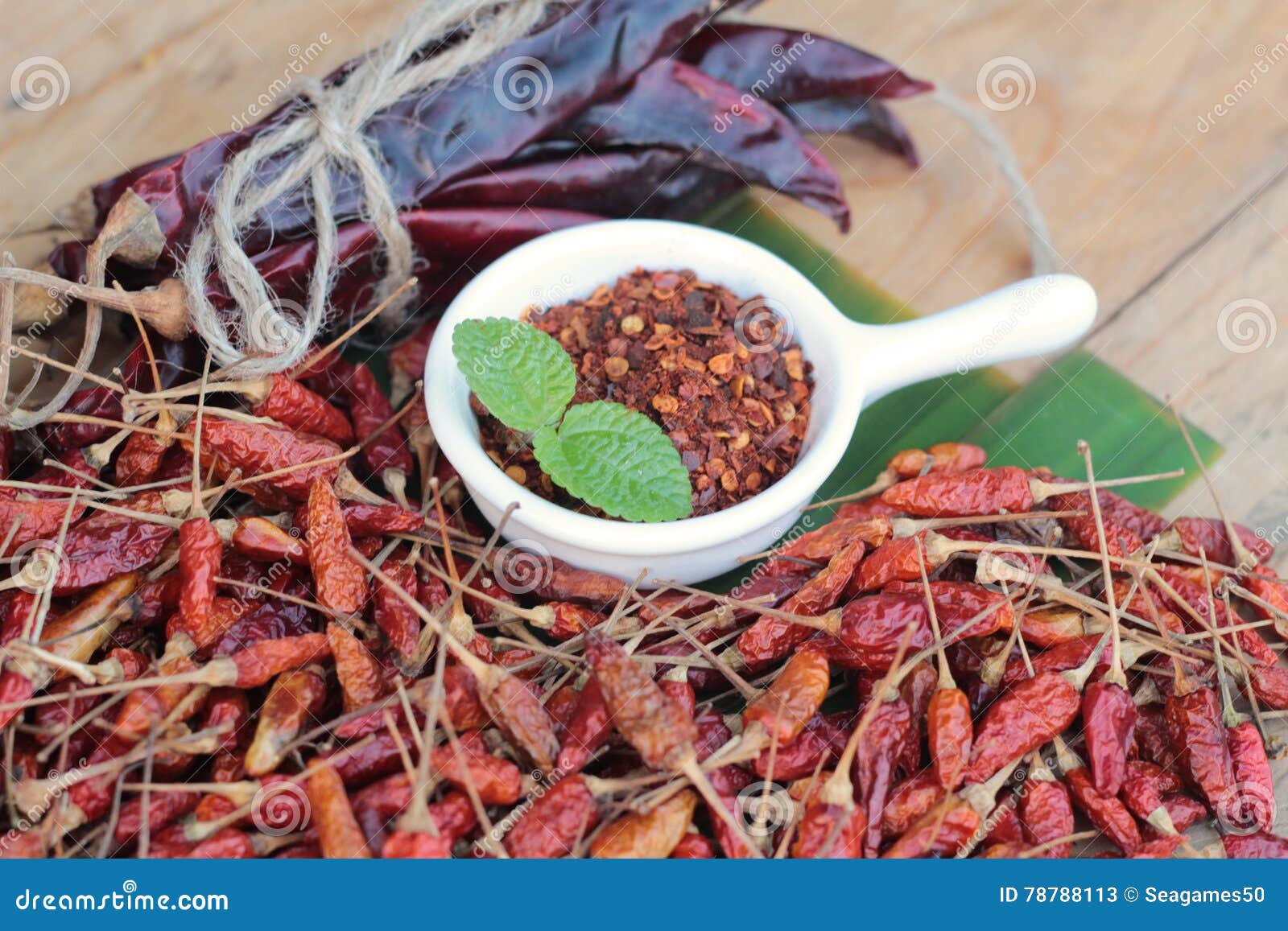 Chili Powder and Dried Chilli for Cooking. Stock Image Image of