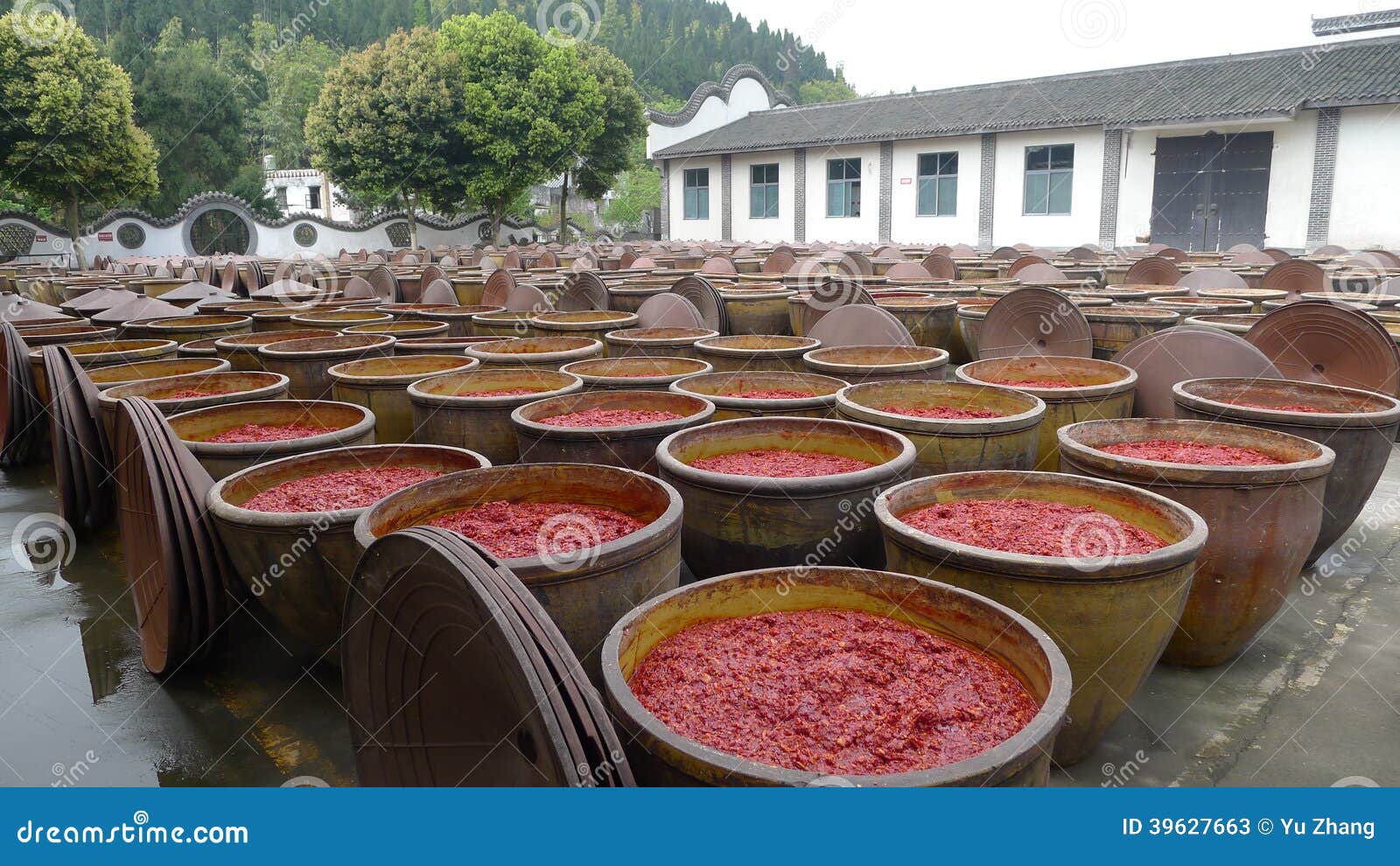 Download Chili Sauce In The Big Jar With The Jar Cover In The Chili Sauce Factory Stock Image Image Of Container Cover 39627663 Yellowimages Mockups