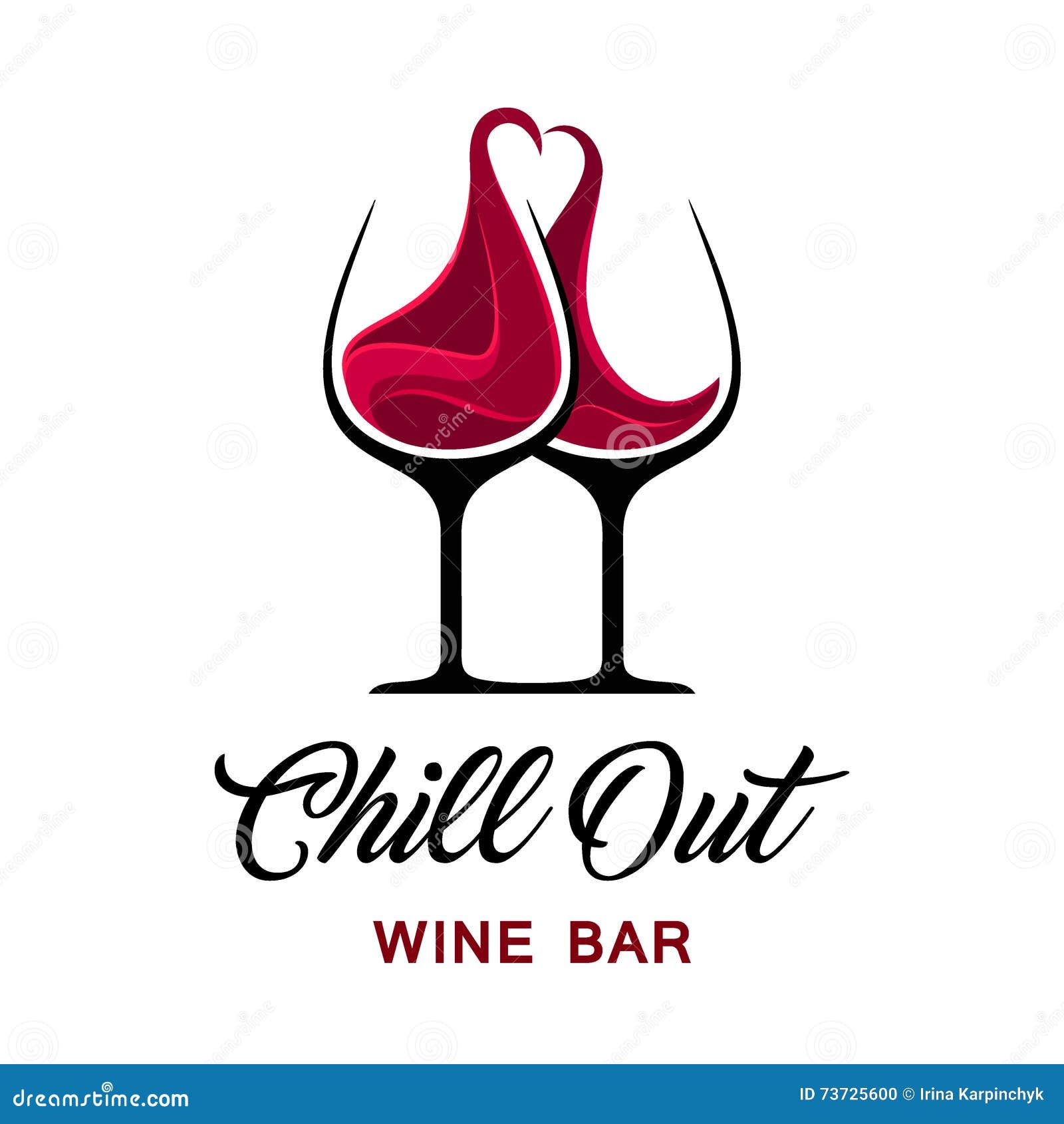 Chill Out Wine Bar Logo Template. Stock Vector - Illustration of menu,  luxury: 73725600