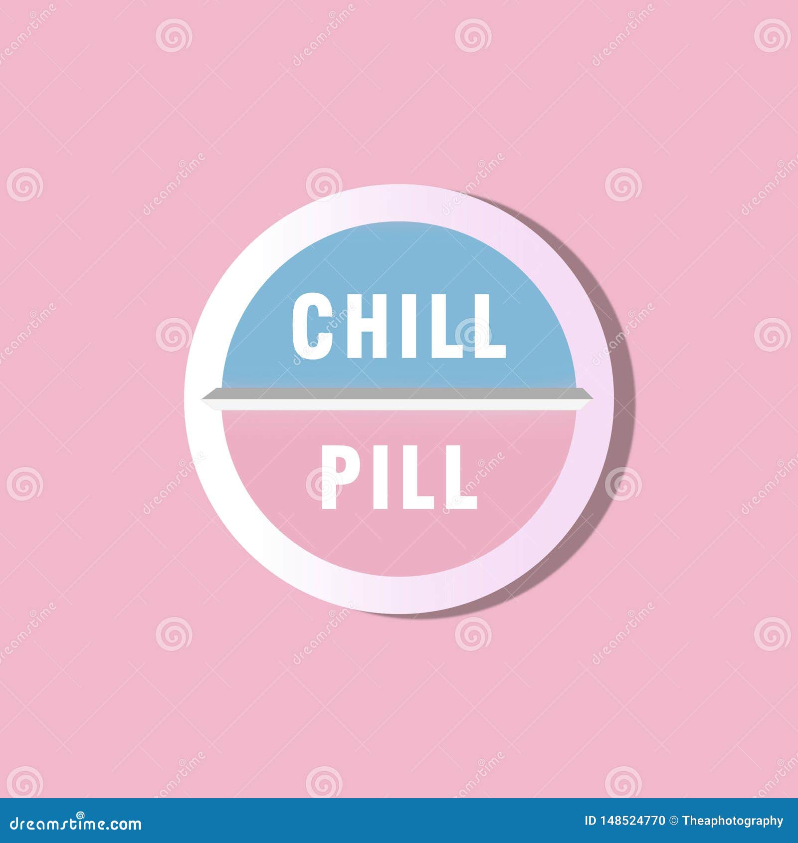 Chill Pill Illustration stock illustration. Illustration of drug