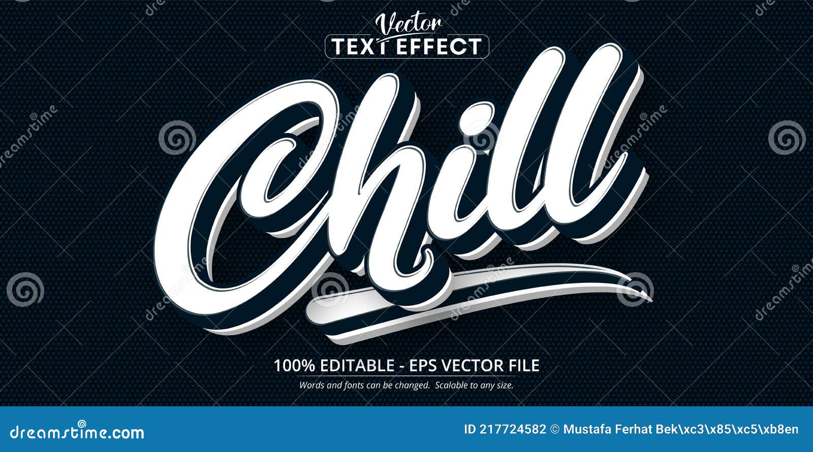 chill text, minimalistic style editable text effect
