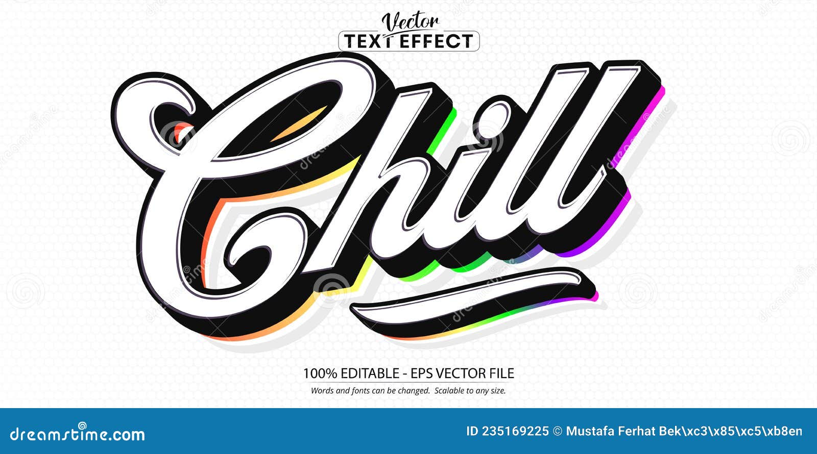 chill text style, minimalistic style editable text effect