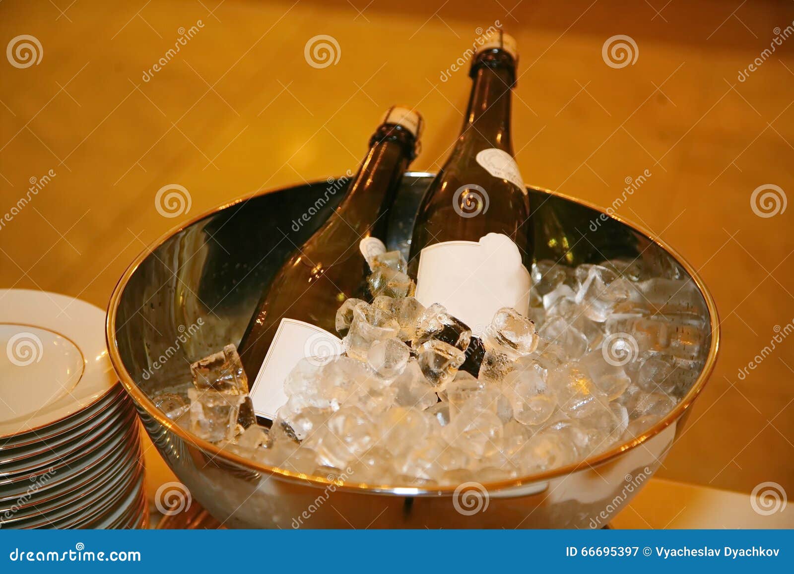 Chilled Pink Champagne Ready for a Celebration. Stock Image Image of