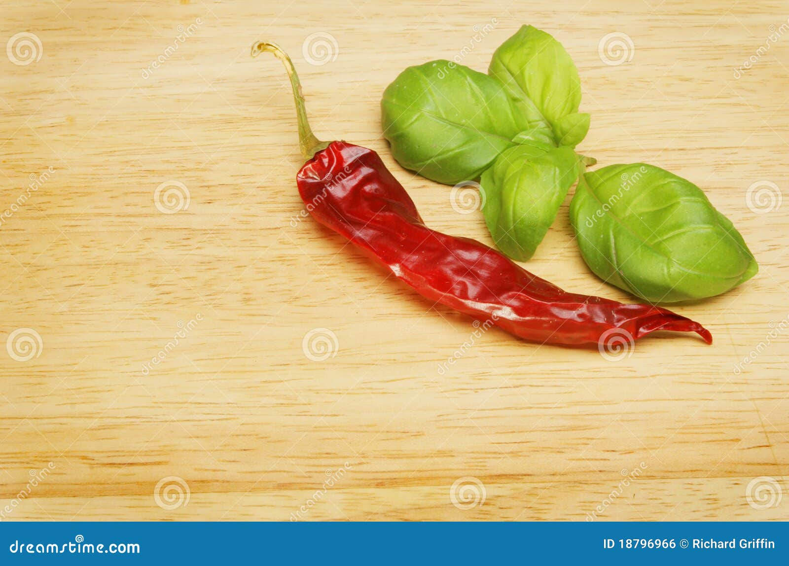 Chilli and basil stock photo. Image of green, pepper 18796966