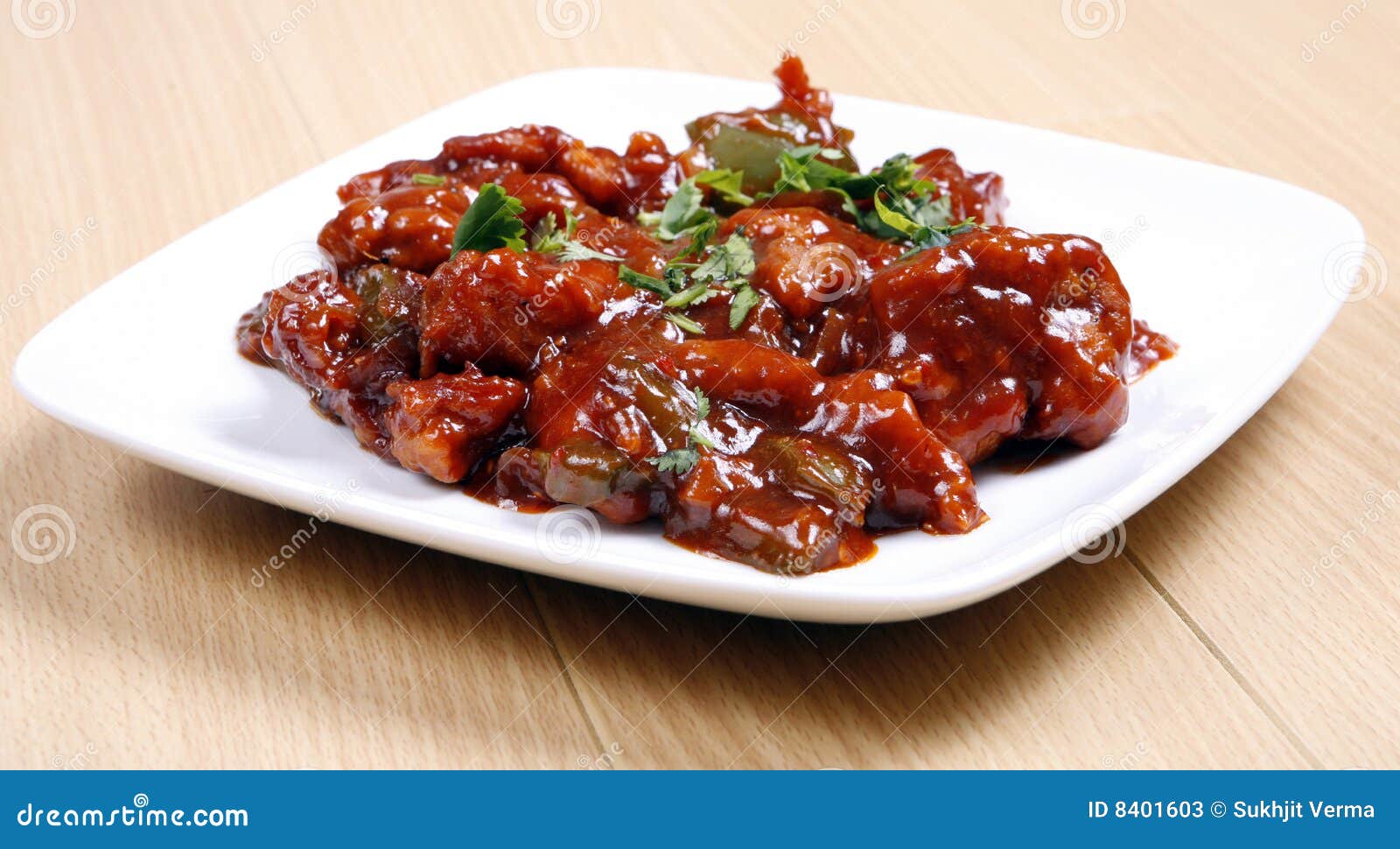 Chilli Chicken In Plate Stock Photos Image 8401603