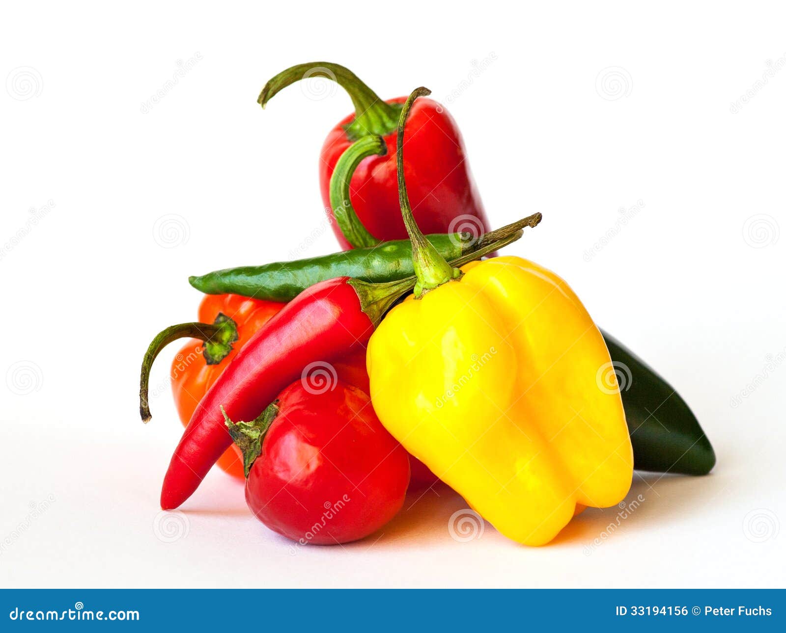 Chilli Mix stock photo. Image of orange, chillipepper 33194156