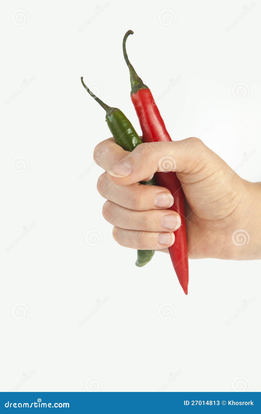 Chilli peppers in hand stock image. Image of orange, mexican 27014813