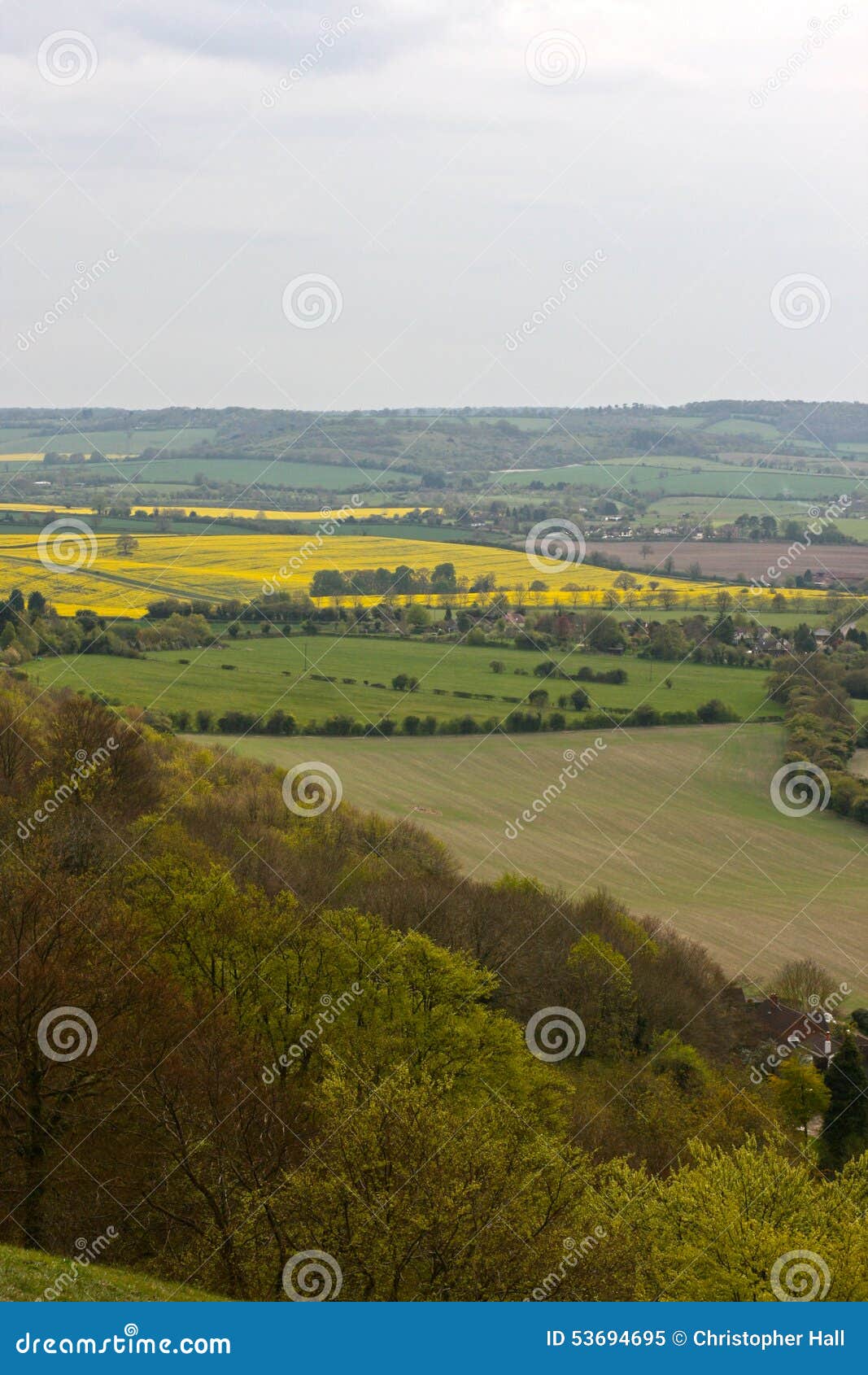 Chilterns landscape. stock image. Image of whiteleaf 53694695